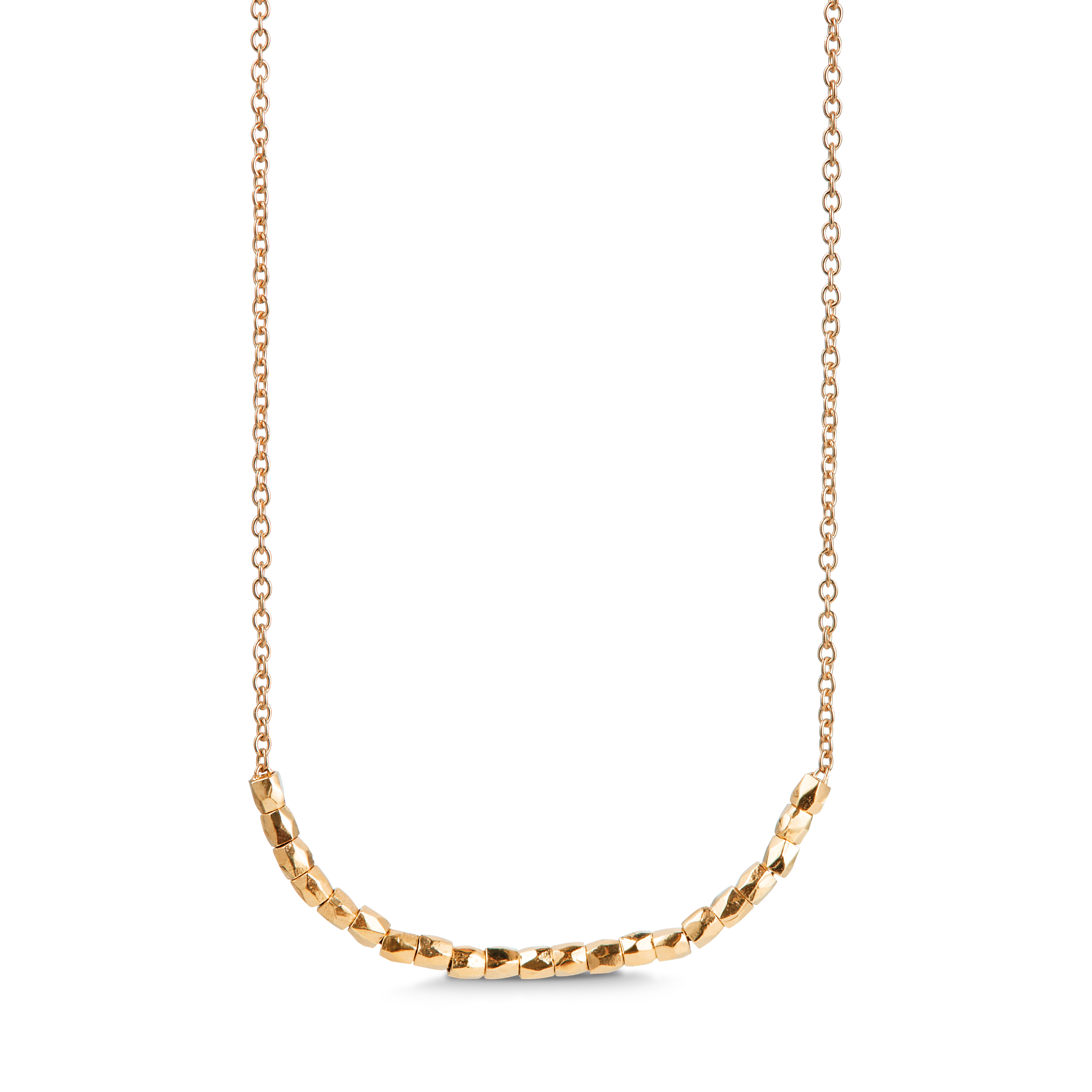 Rock Beads Me Necklace 45 cm - 18kt Yellow Gold