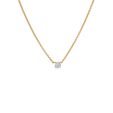 ES X RO Floating diamond necklace - 18kt Yellow gold