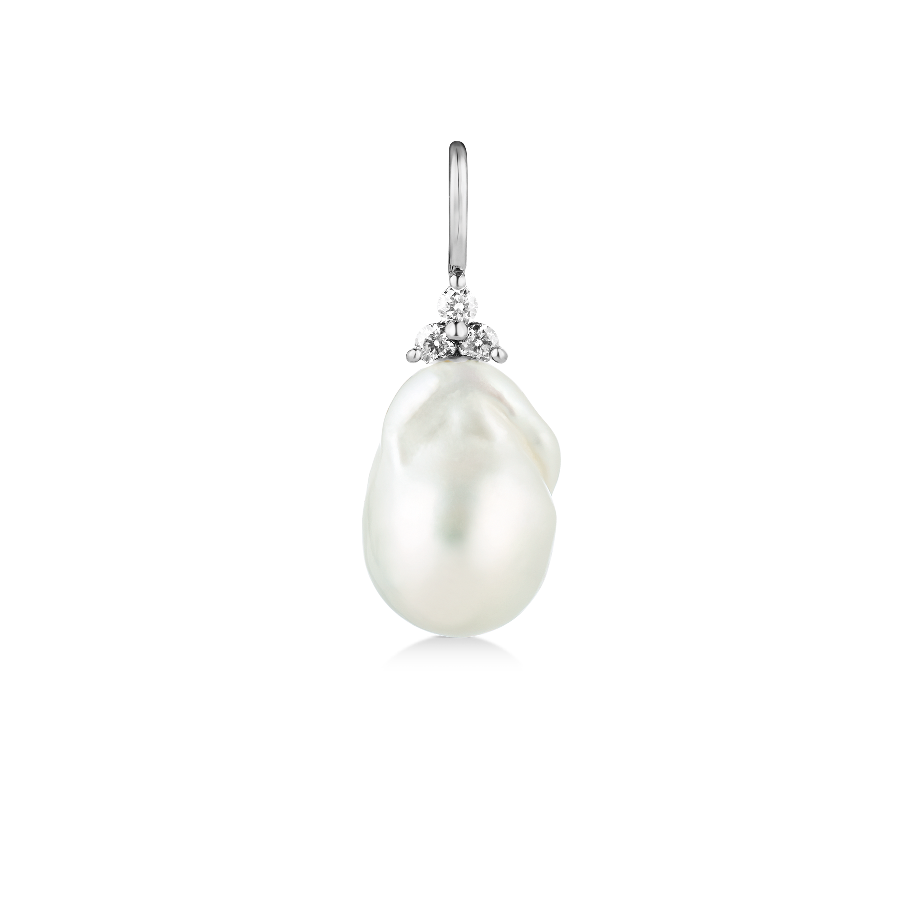 Fryd Baroque Pearl Pendant - 18kt White Gold