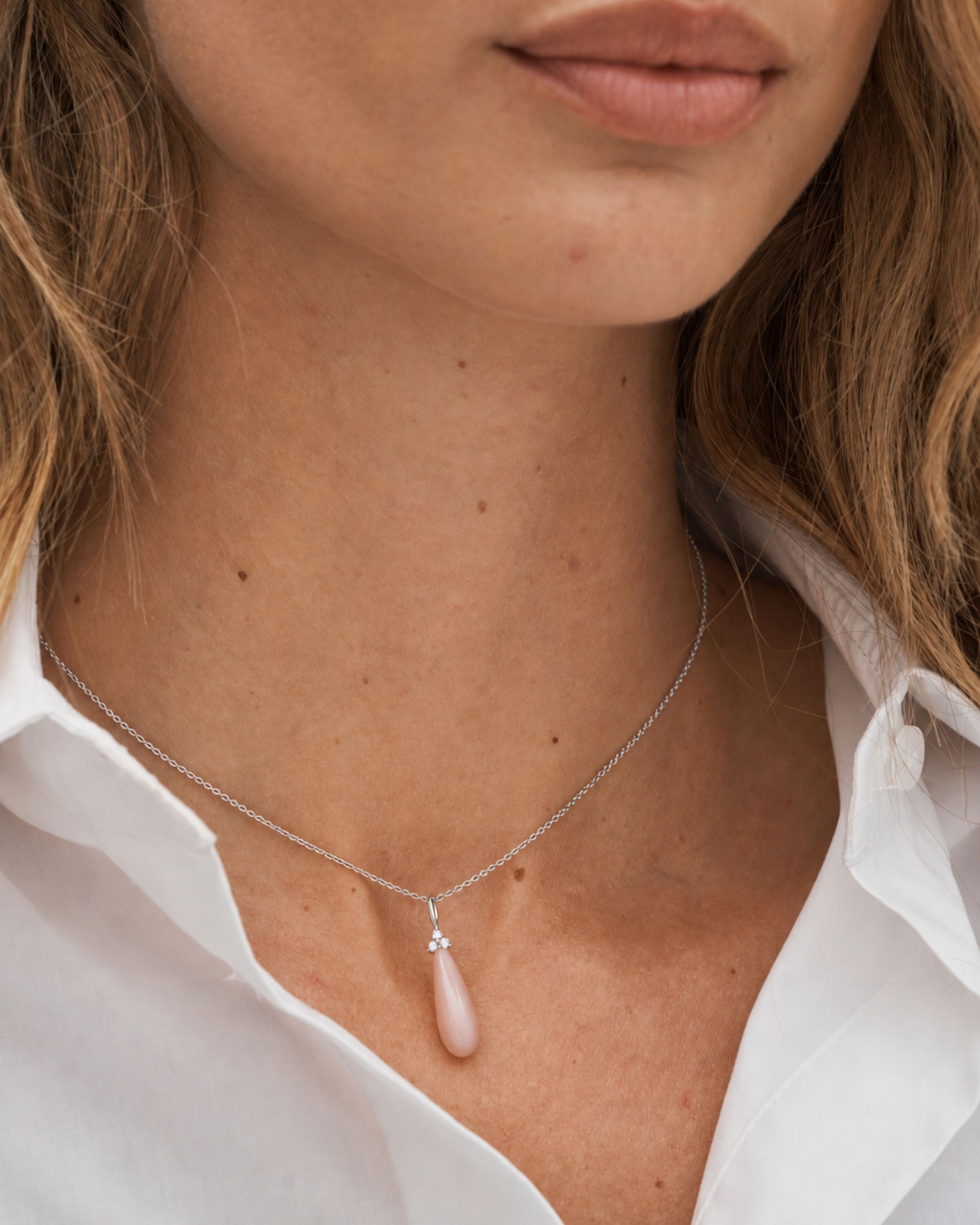 Fryd Blush Pendant - 18kt White Gold
