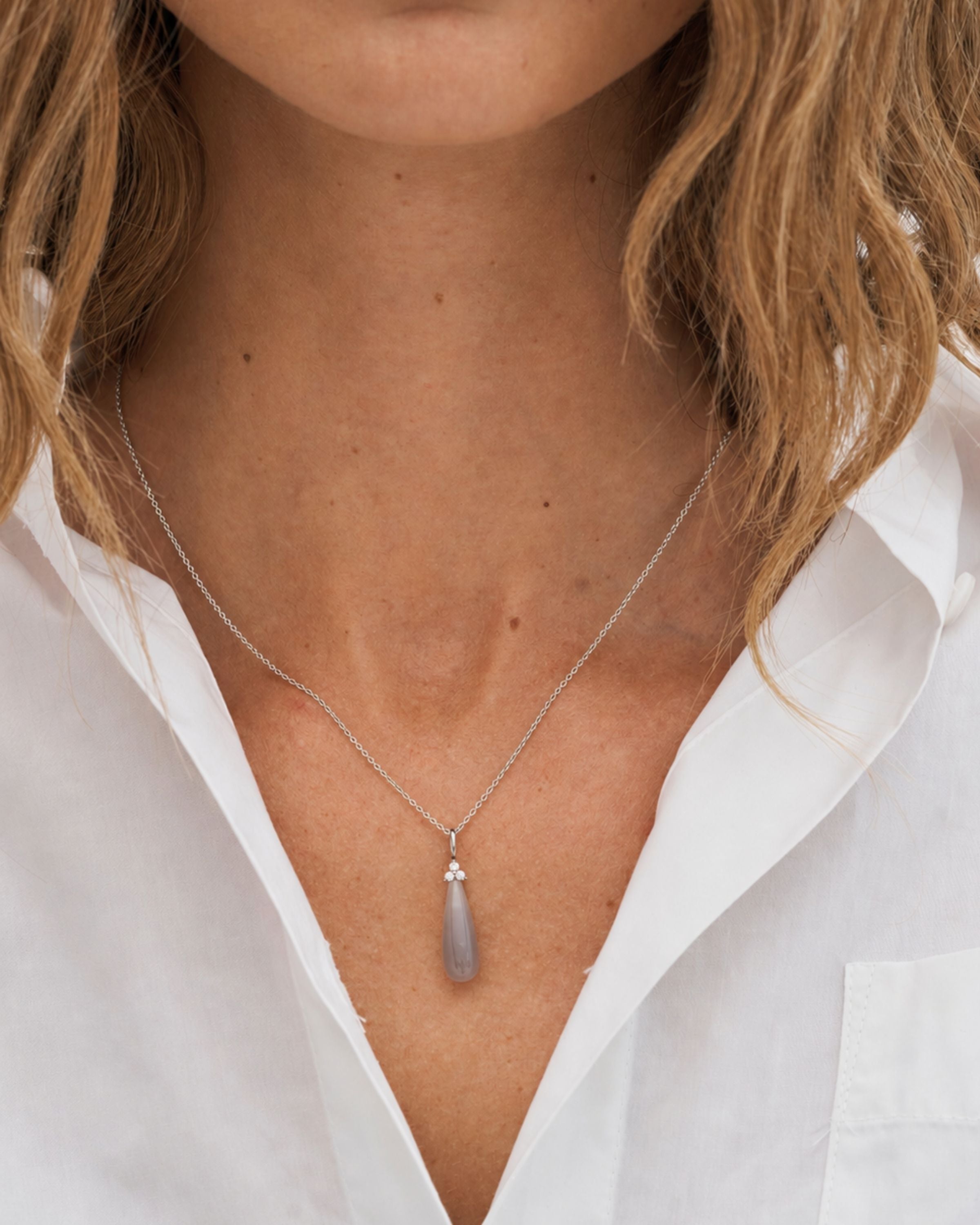 Fryd Grey Pendant - 18kt White Gold