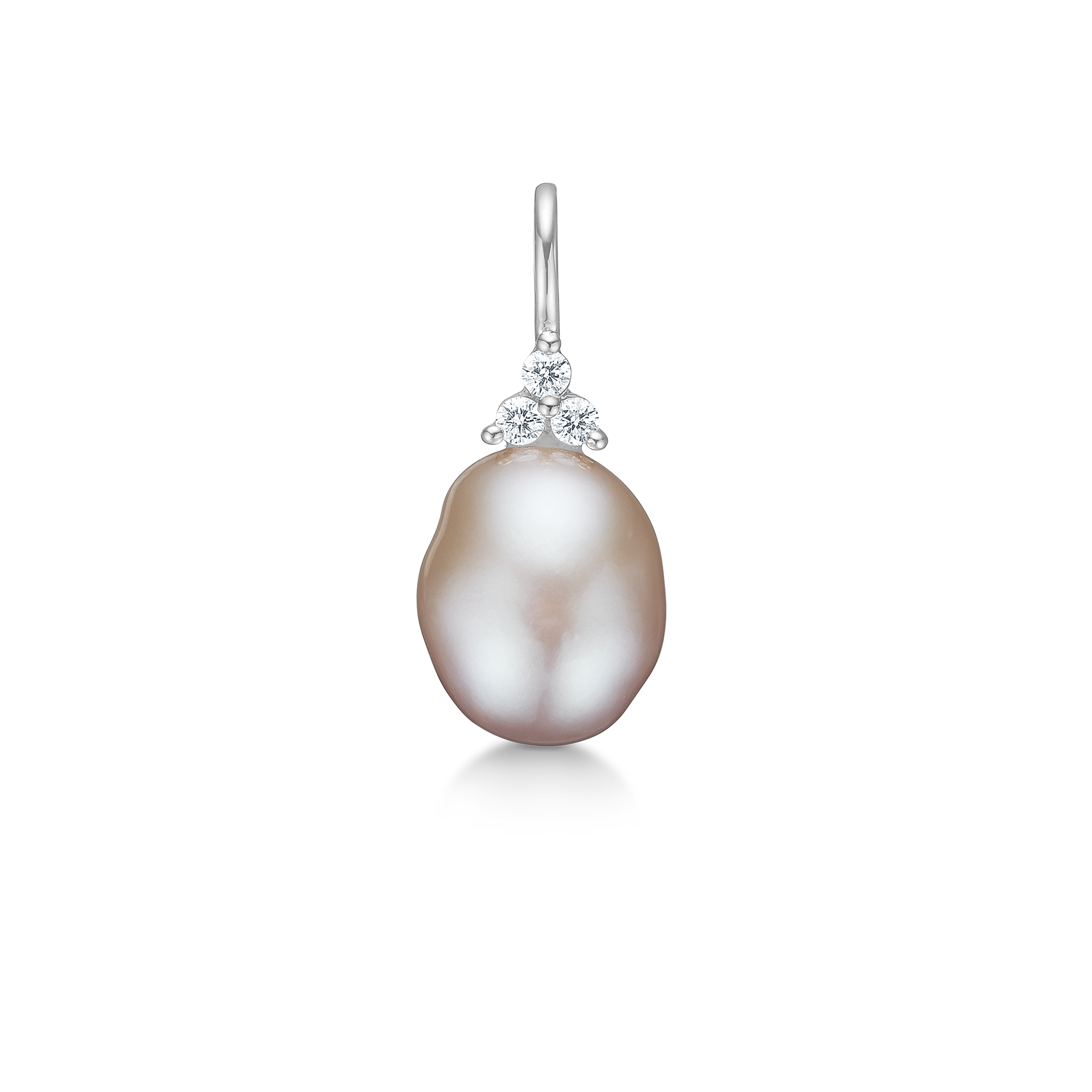 Fryd Pink Pearl Pendant S - 18kt White Gold