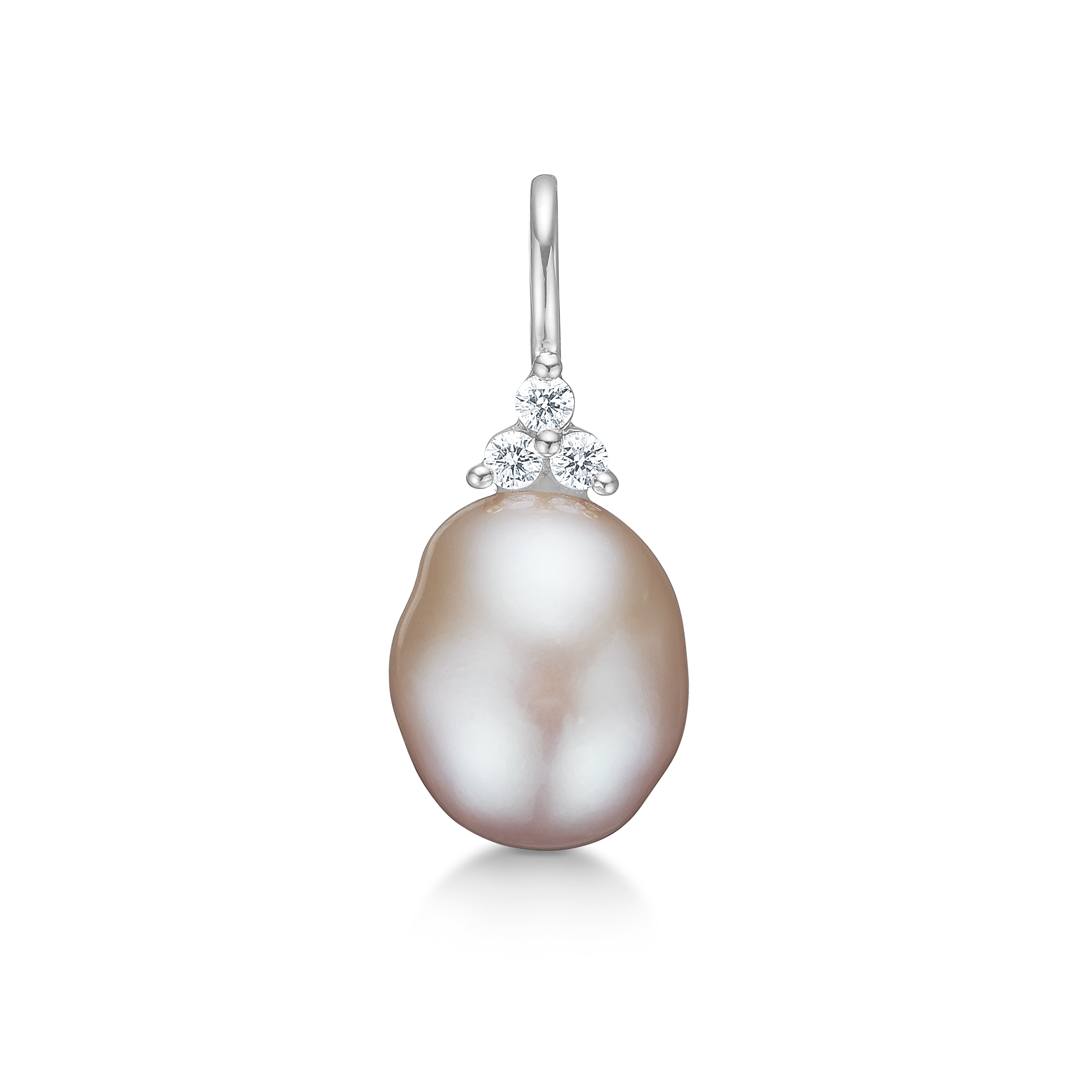 Fryd Pink Pearl Pendant S - 18kt White Gold
