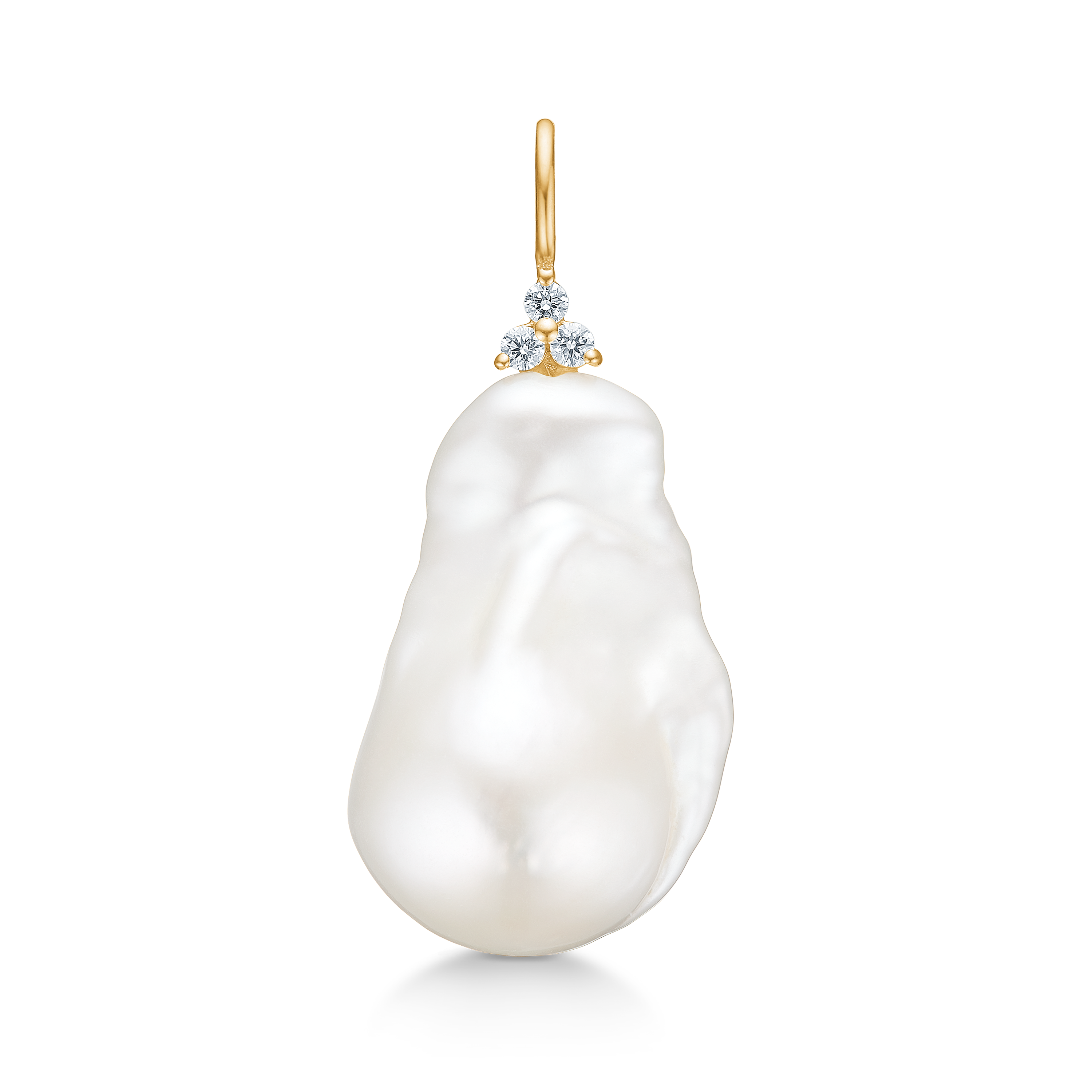 Fryd Baroque Pearl Pendant L - 18kt Yellow Gold