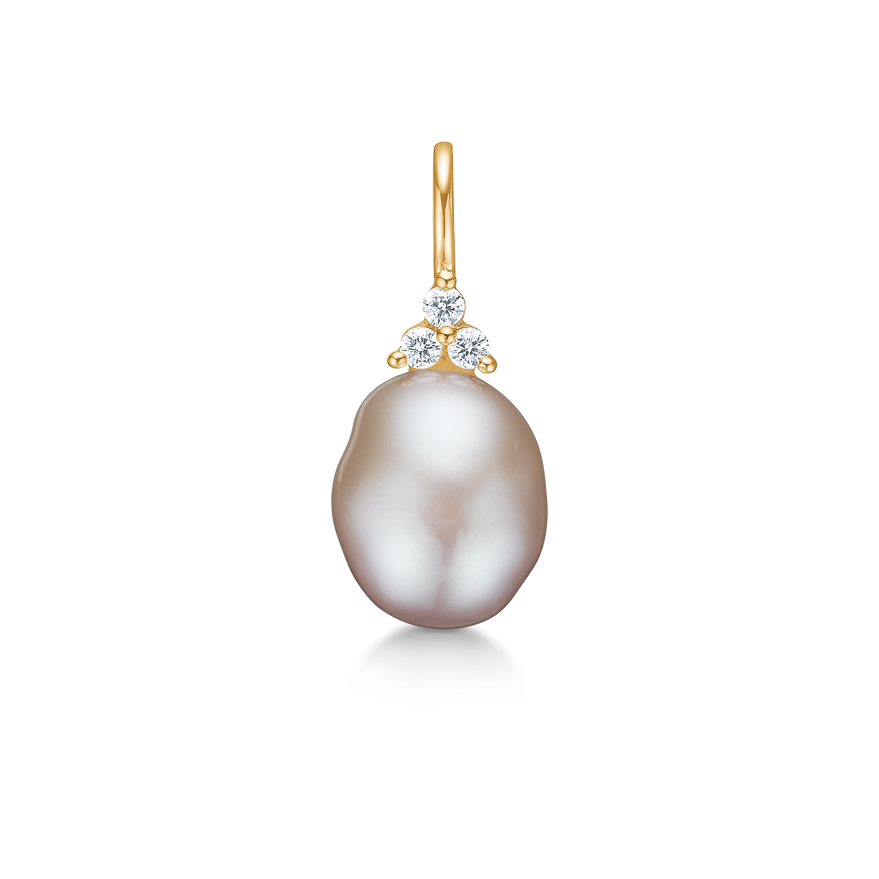 Fryd Pink Pearl Pendant S - 18kt Yellow Gold