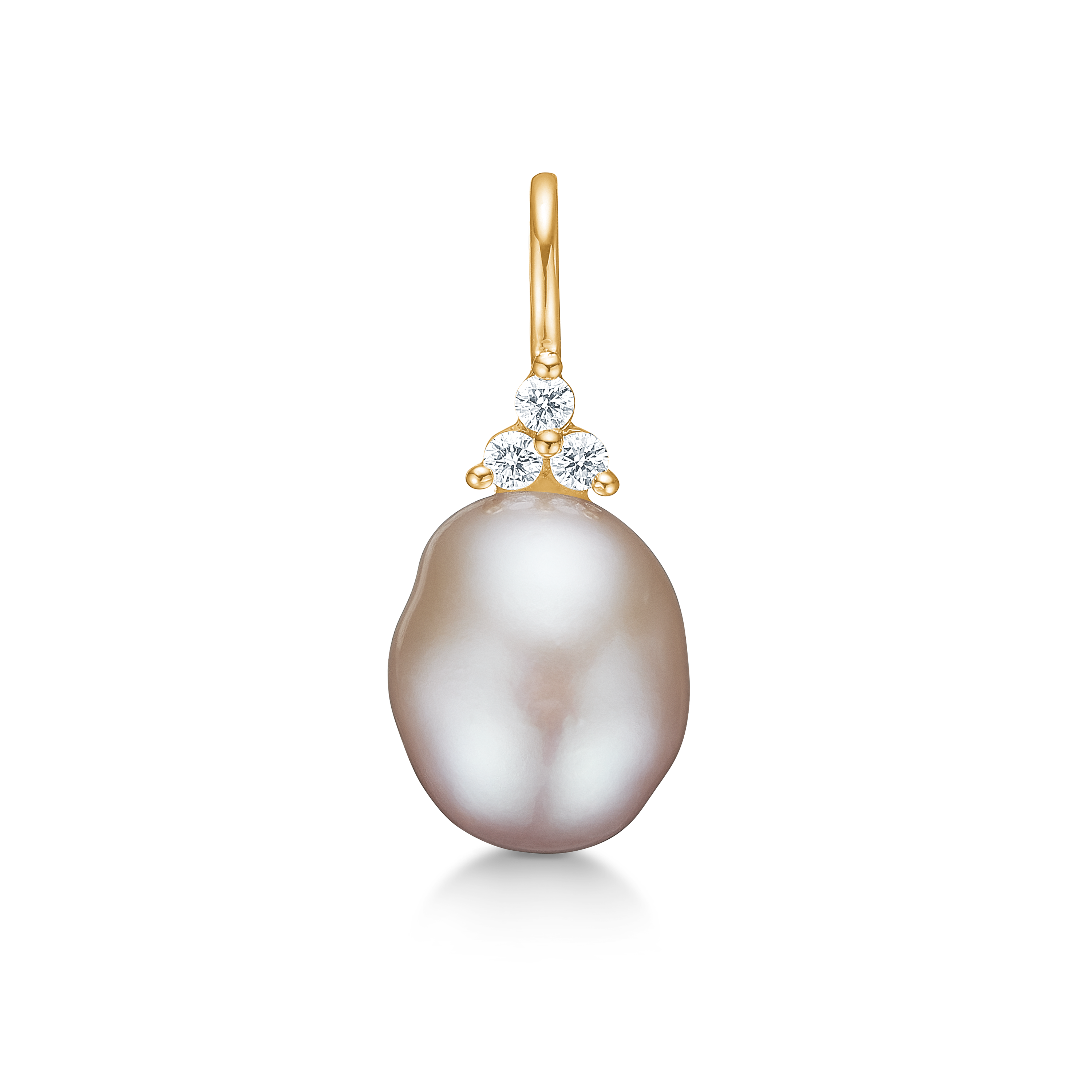 Fryd Pink Pearl Pendant S - 18kt Yellow Gold