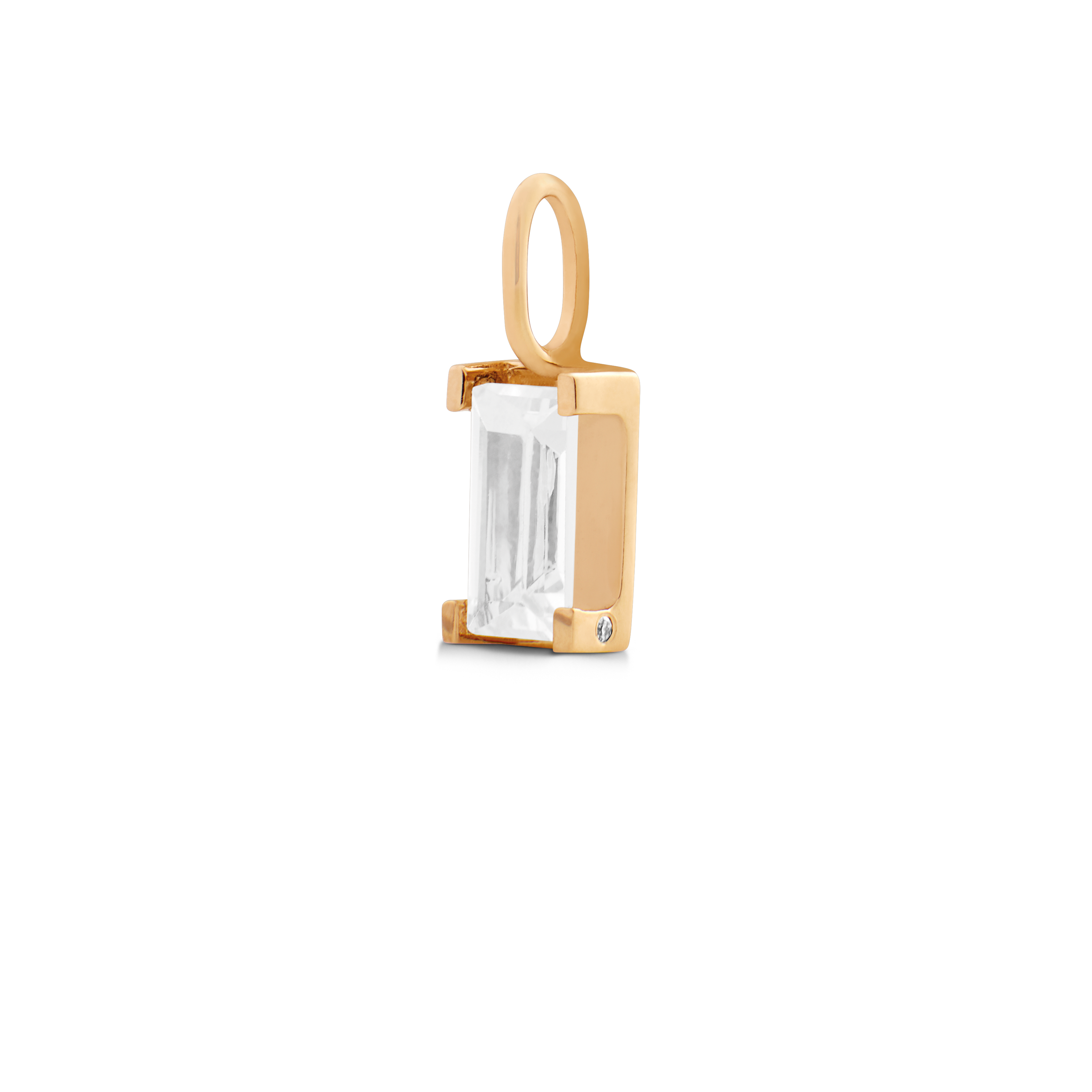 Nord White Pendant - 18kt Yellow Gold