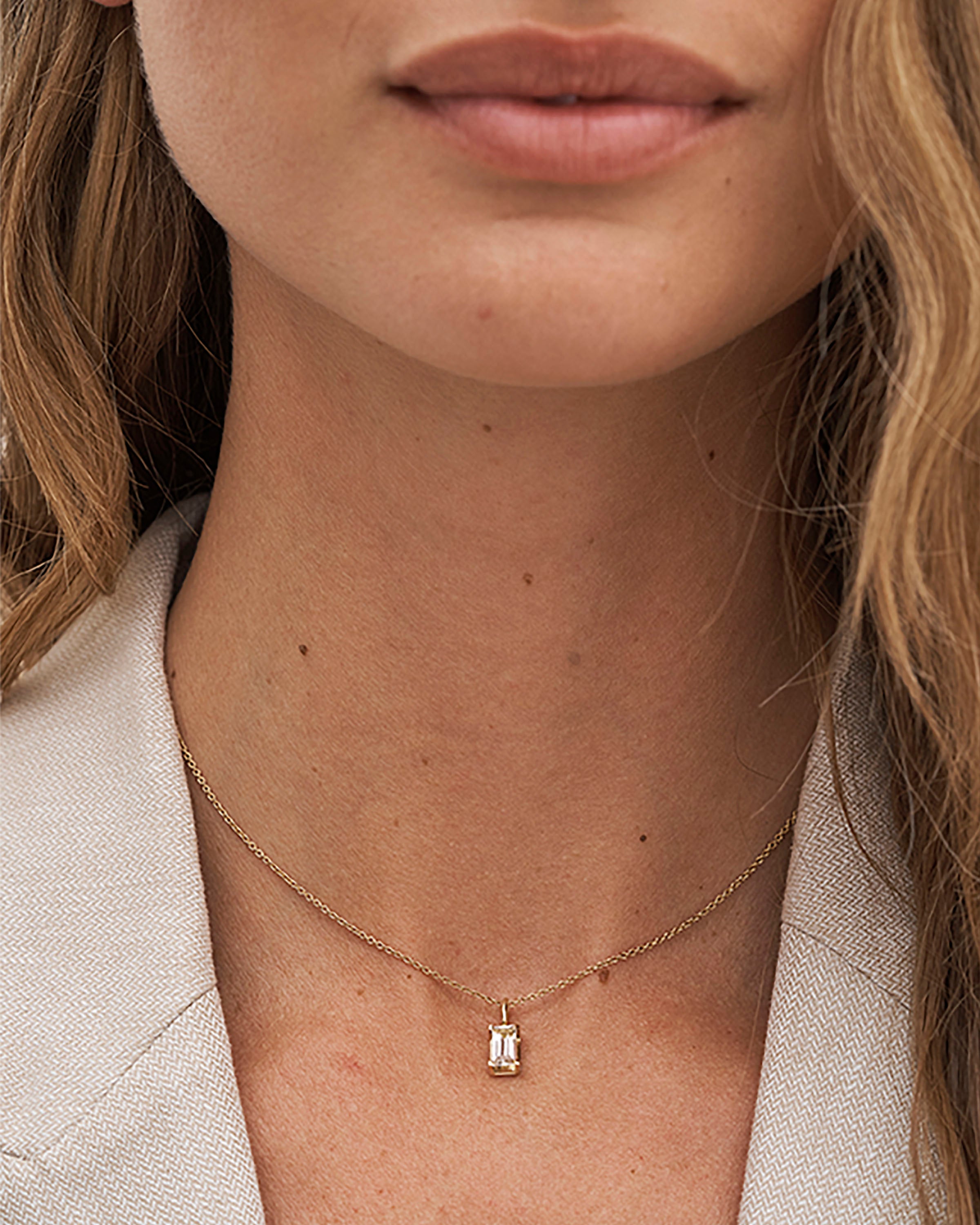Nord White Pendant - 18kt Yellow Gold