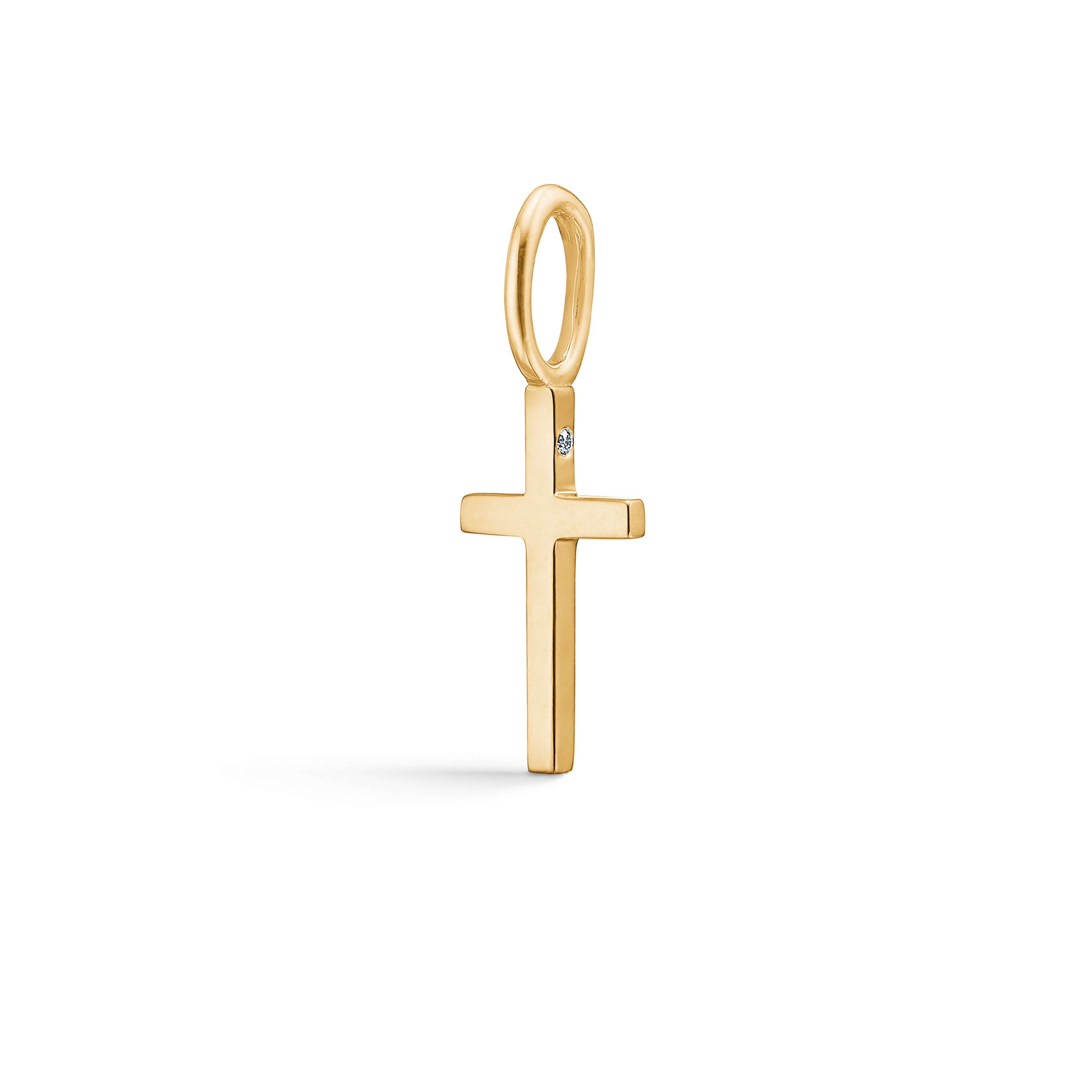 Symbols Cross Pendant - 18kt Yellow Gold