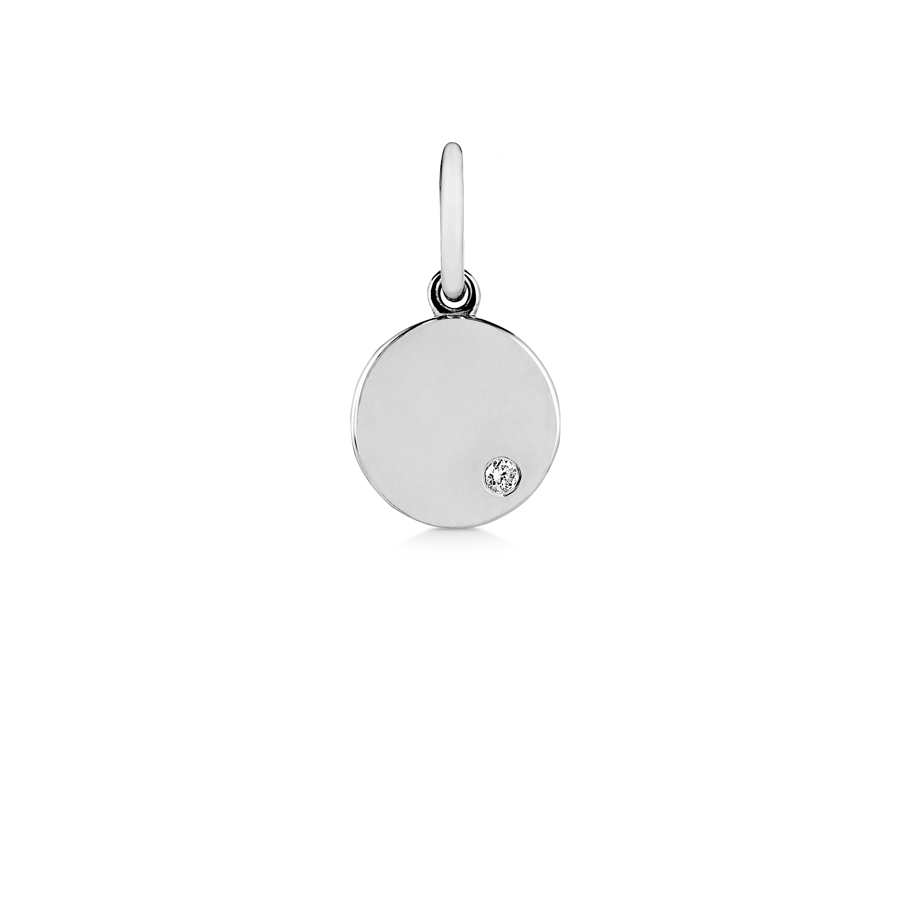 Signet Pendant - 18kt White Gold