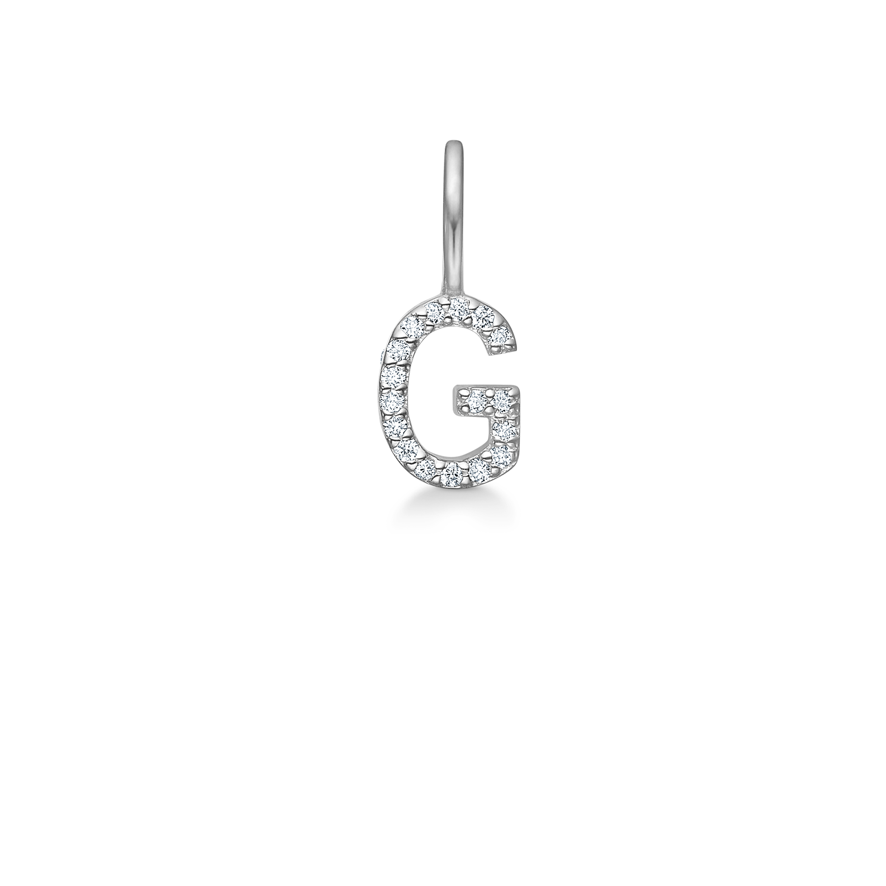 My G Diamond Pendant - 18kt White Gold