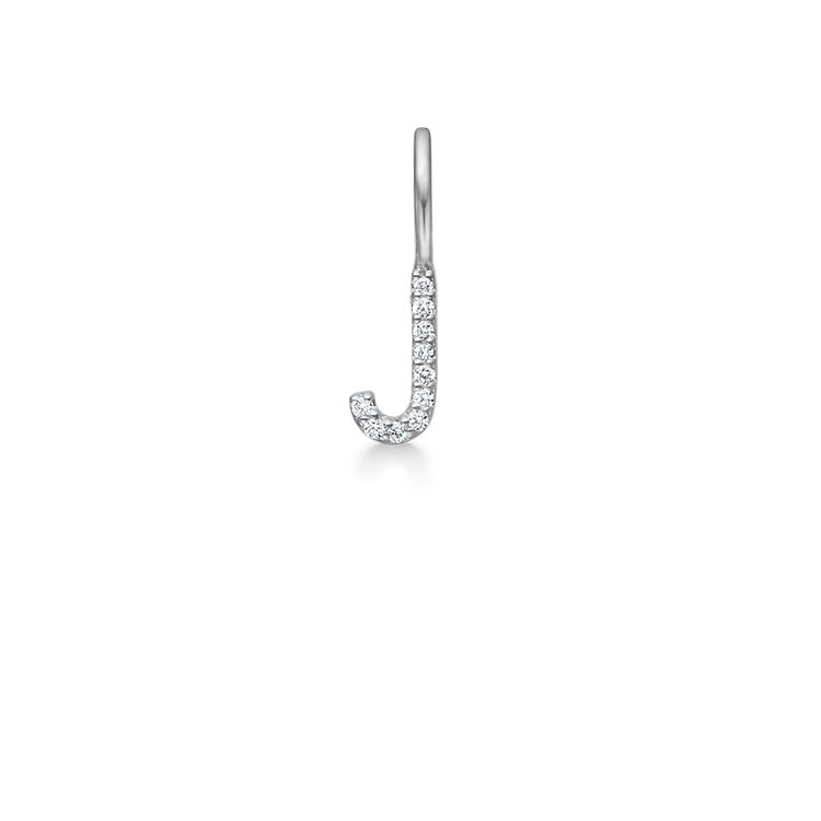 My J Diamond Pendant - 18kt White Gold