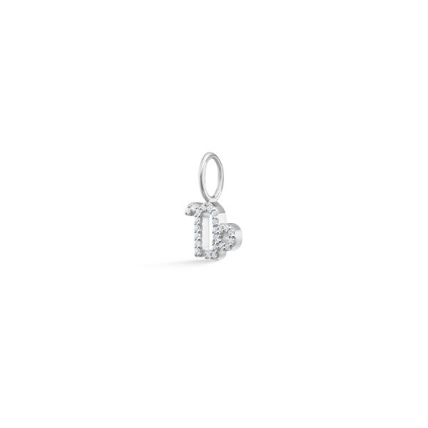 My Capricorn Diamond Pendant - 18kt White Gold