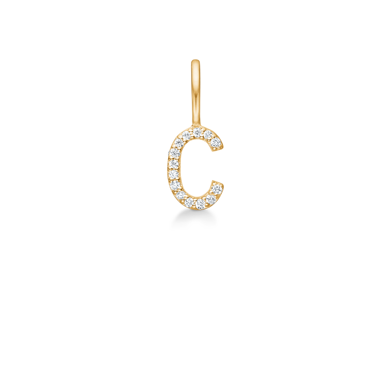 My C Diamond Pendant - 18kt Yellow Gold