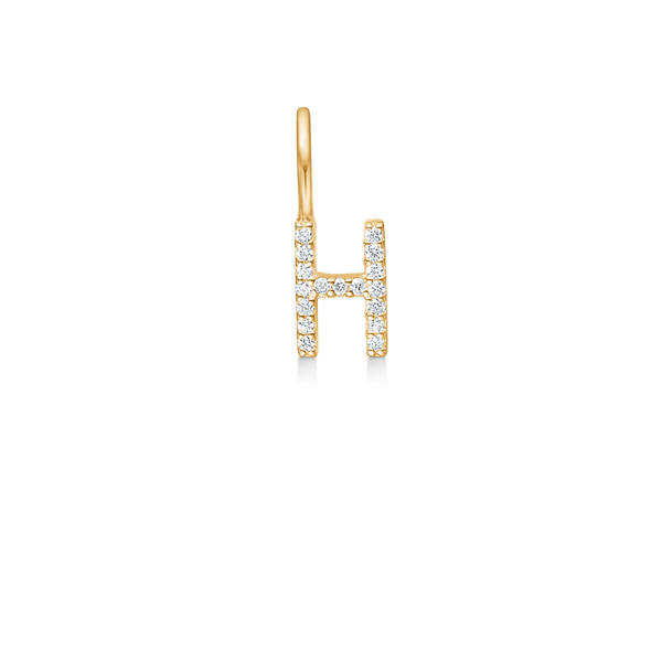 My H Diamond Pendant - 18kt Yellow Gold