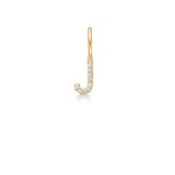 My J Diamond Pendant - 18kt Yellow Gold