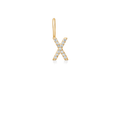 My X Diamond Pendant - 18kt Yellow Gold