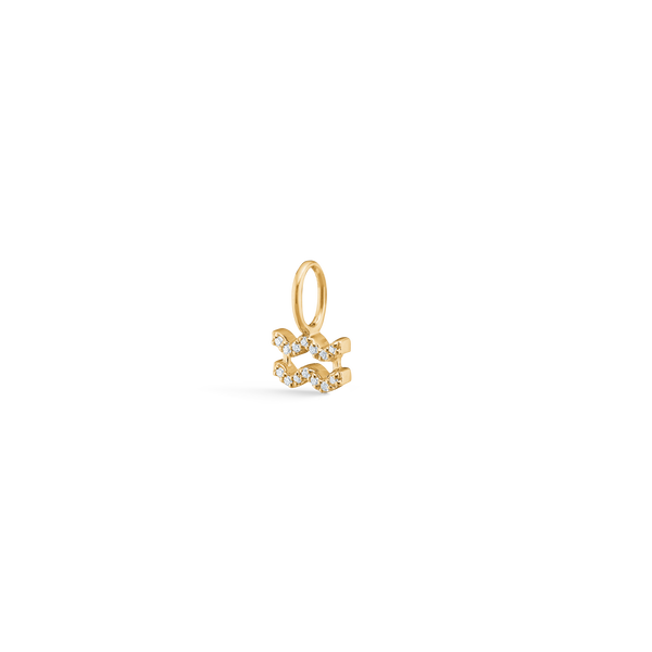 My Zodiac diamond Aquarius Pendant - 18kt Yellow Gold