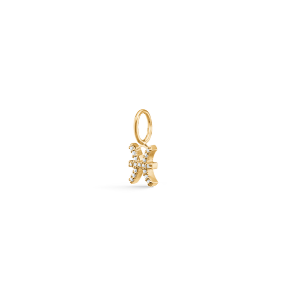 My Zodiac diamond Pisces Pendant - 18kt Yellow Gold