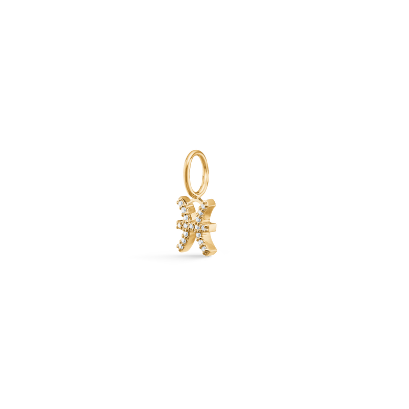 My Zodiac diamond Pisces Pendant - 18kt Yellow Gold