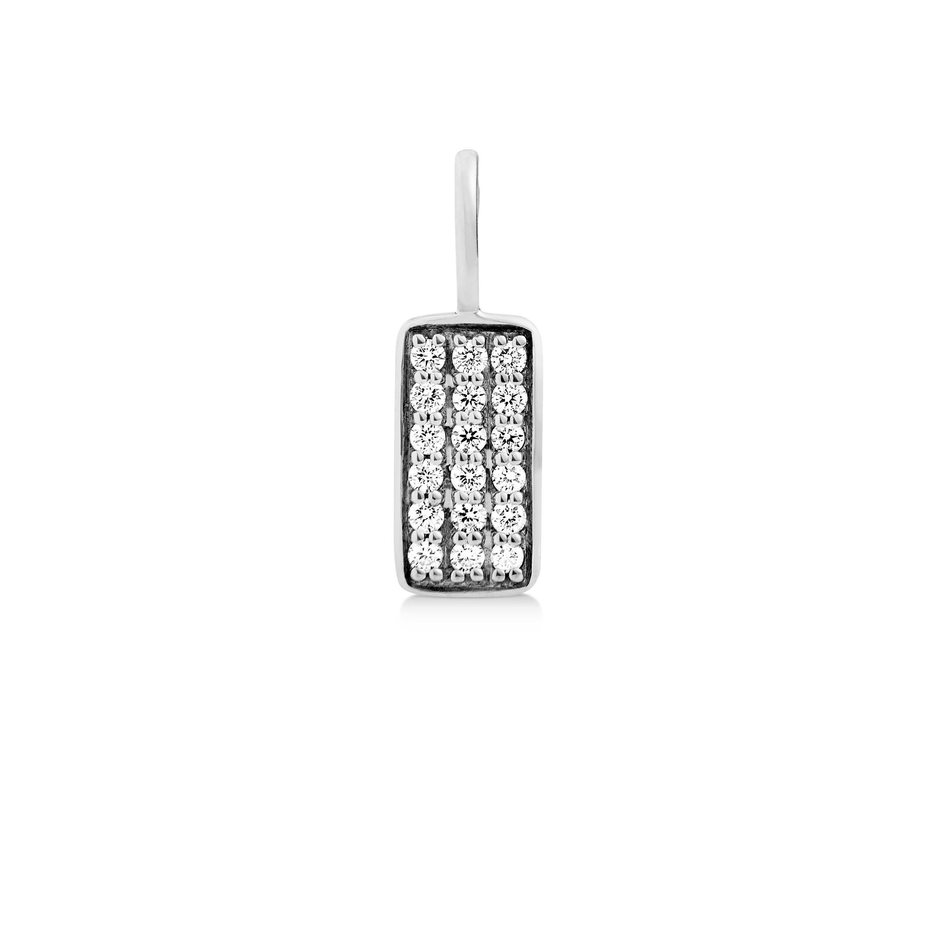Square Diamond Pendant - 18kt White Gold