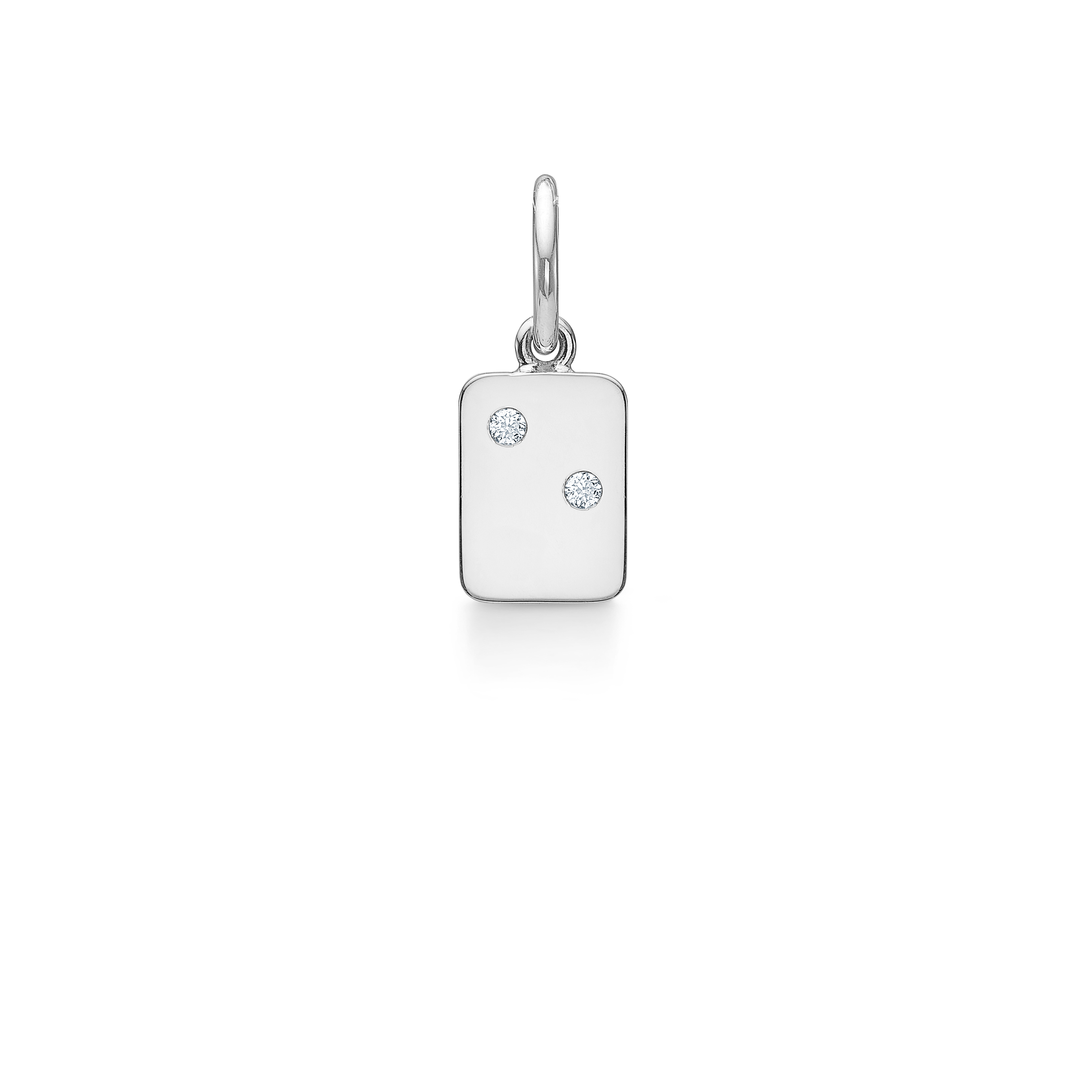 My Secret E Pendant - 18kt White Gold