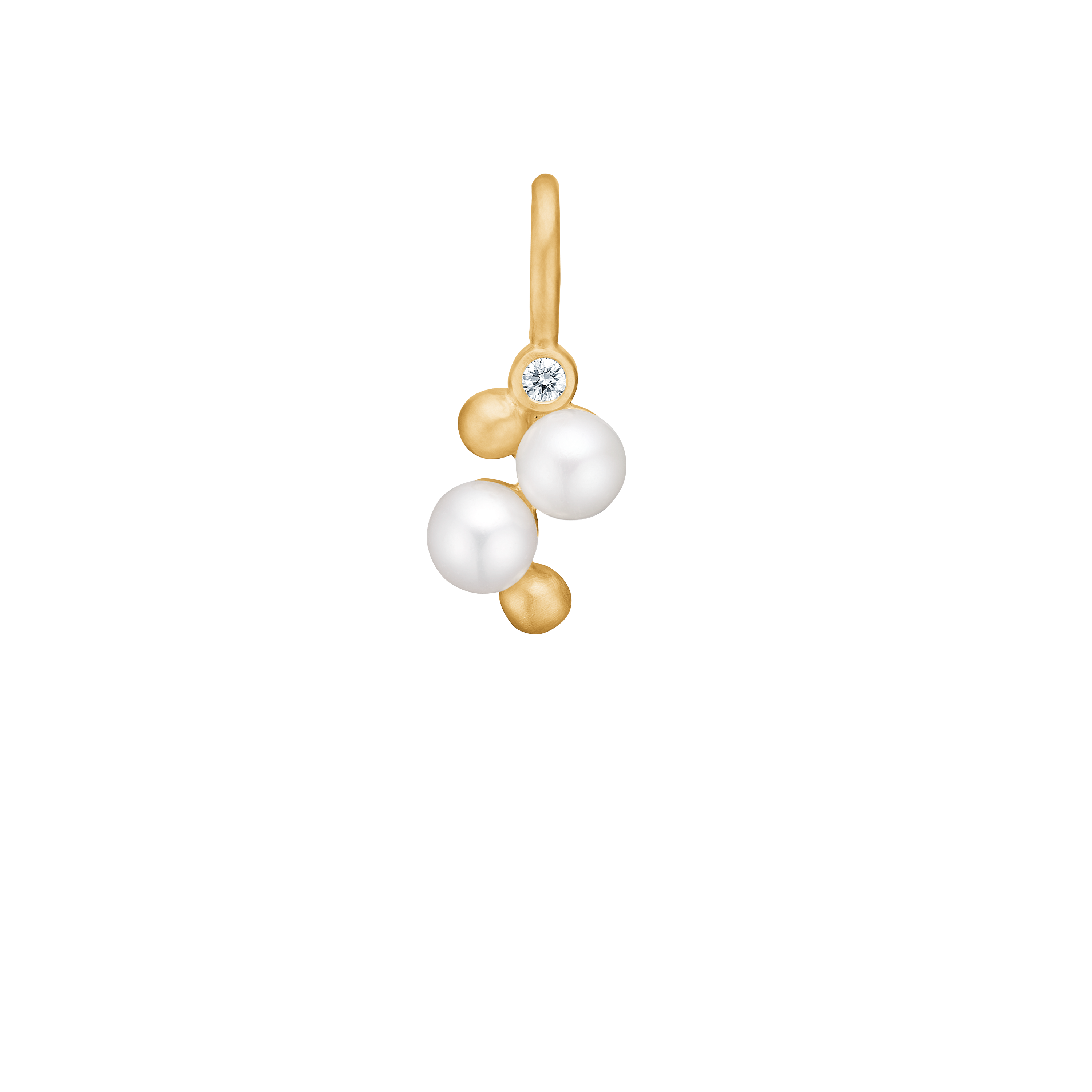 Orbit Dot Pearl Pendant - 18kt Yellow Gold
