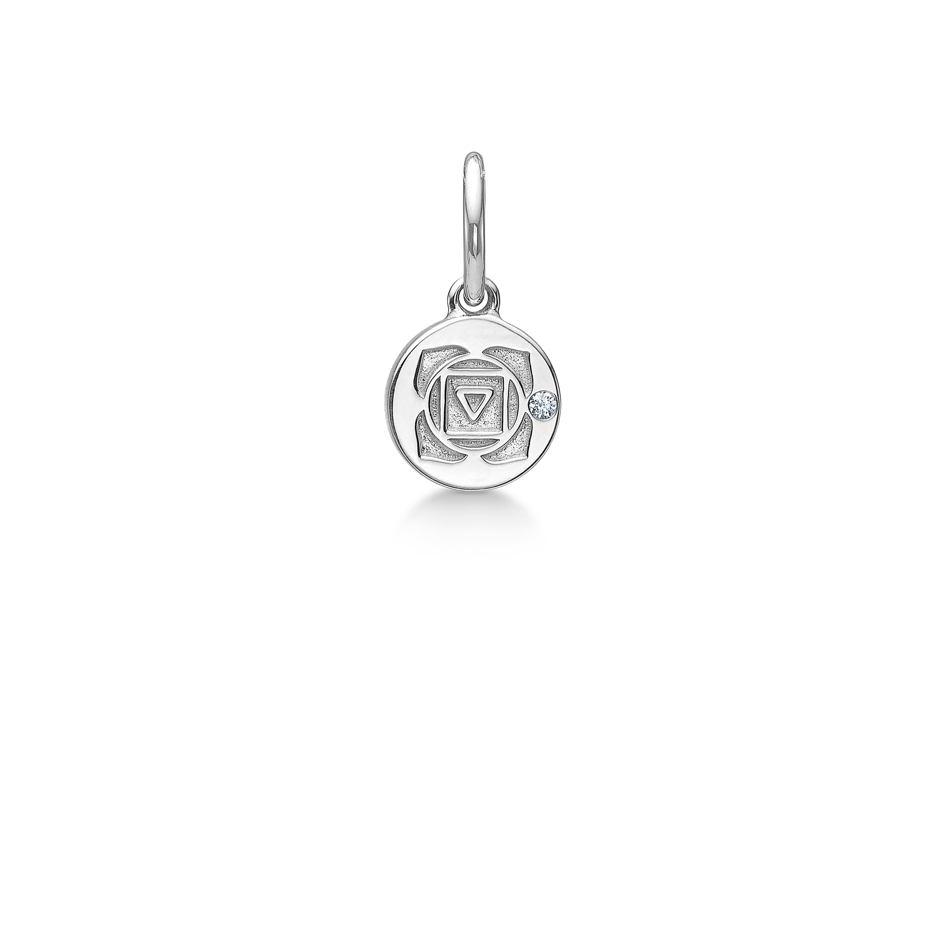 Inner Peace Root Chakra Pendant - 18kt White Gold