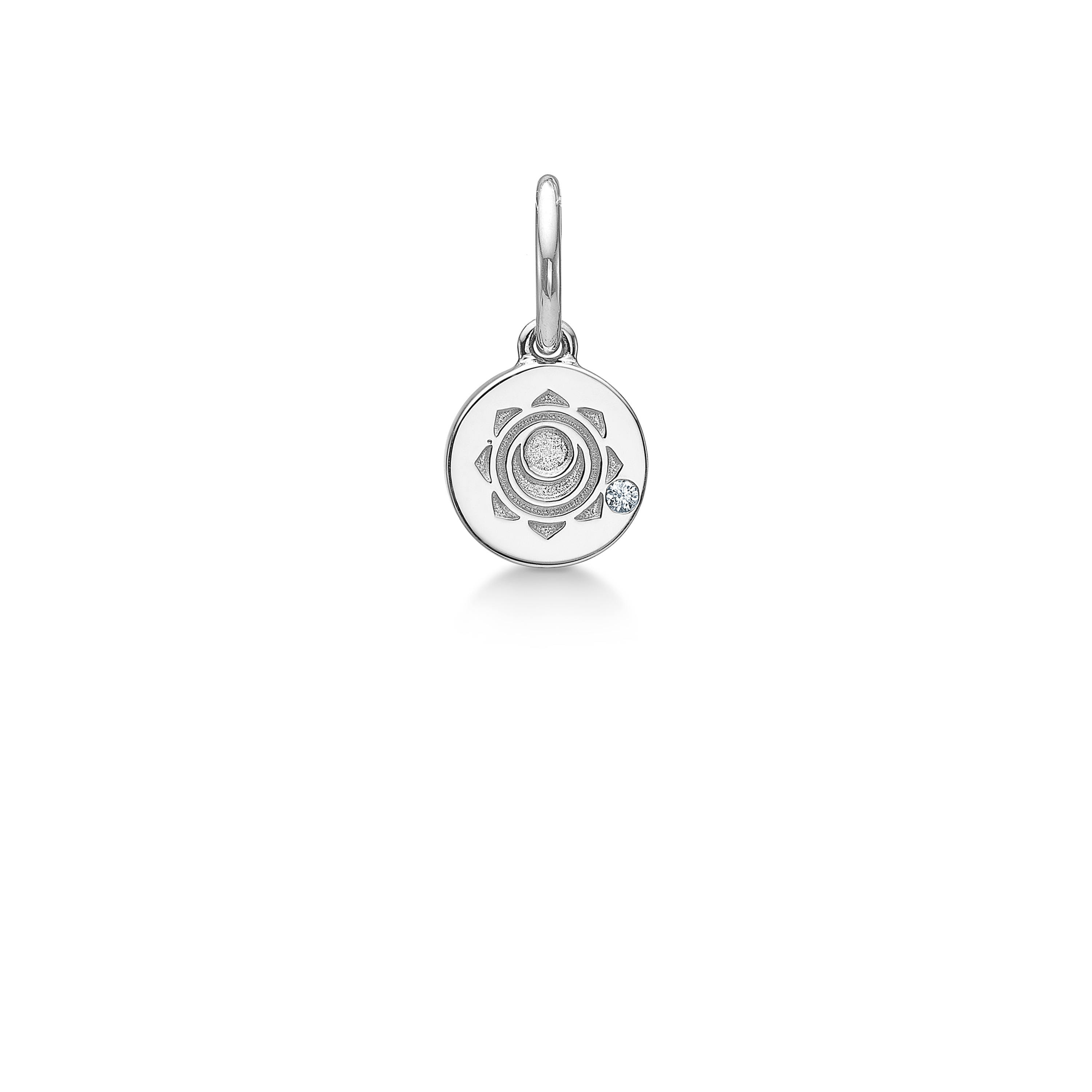 Inner Peace Sacral Chakra Pendant - 18kt White Gold
