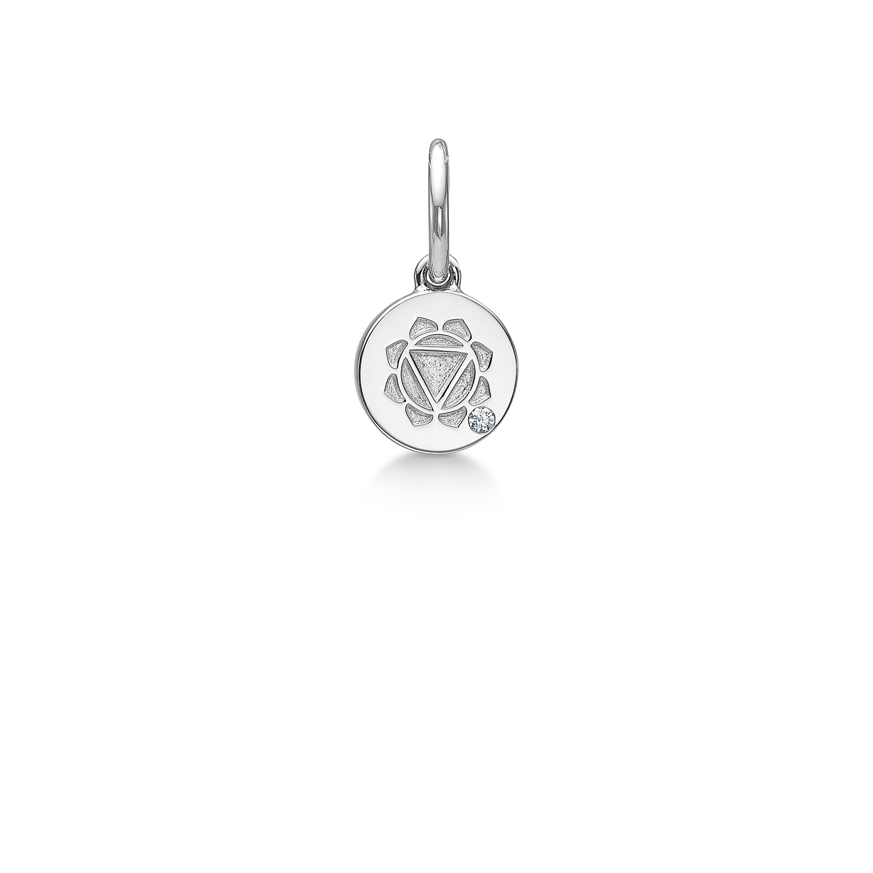 Inner Peace Solar Plexus Chakra Pendant - 18kt White Gold
