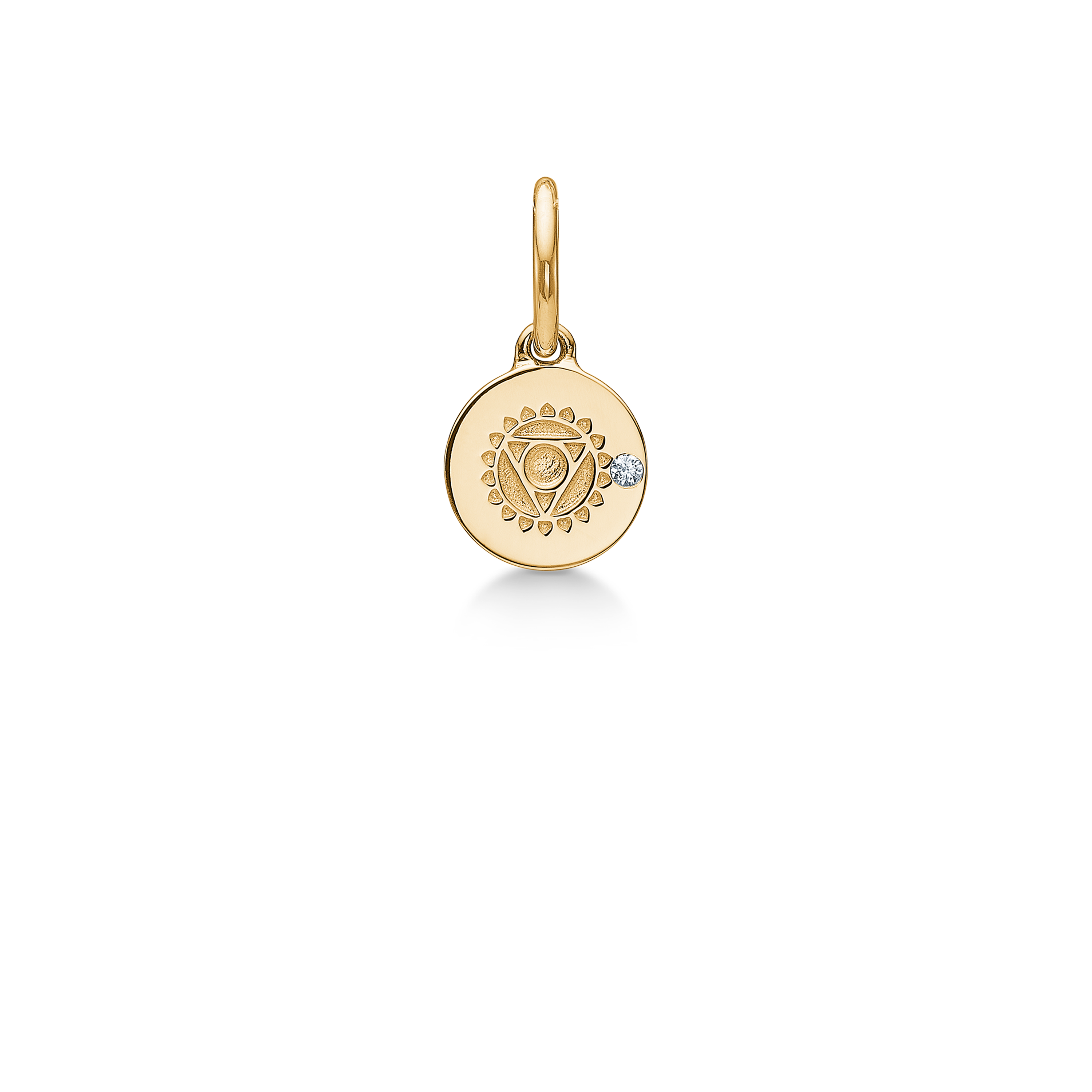 Inner Peace Throat Chakra Pendant - 18kt Yellow Gold