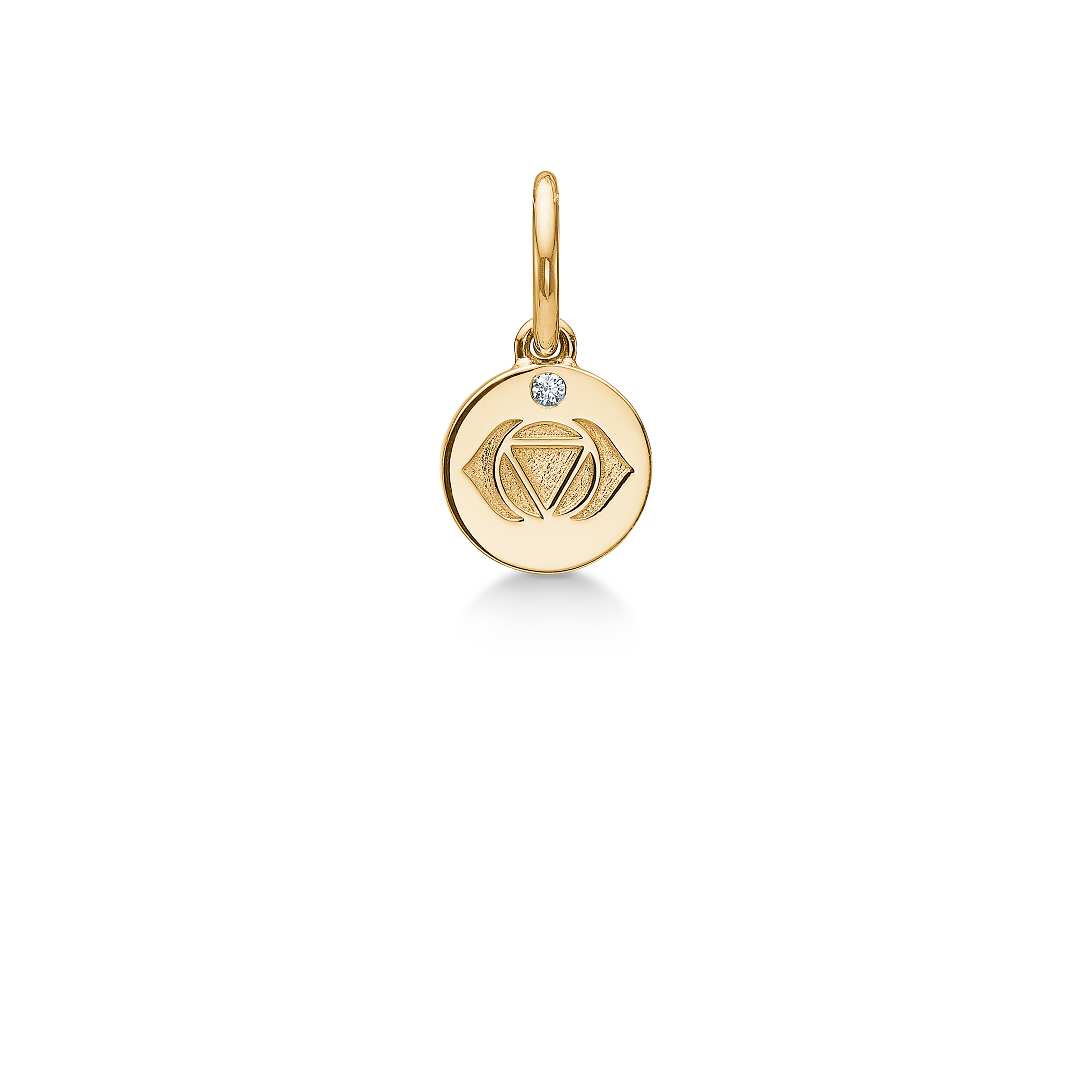 Inner Peace Third Eye Chakra Pendant - 18kt Yellow Gold