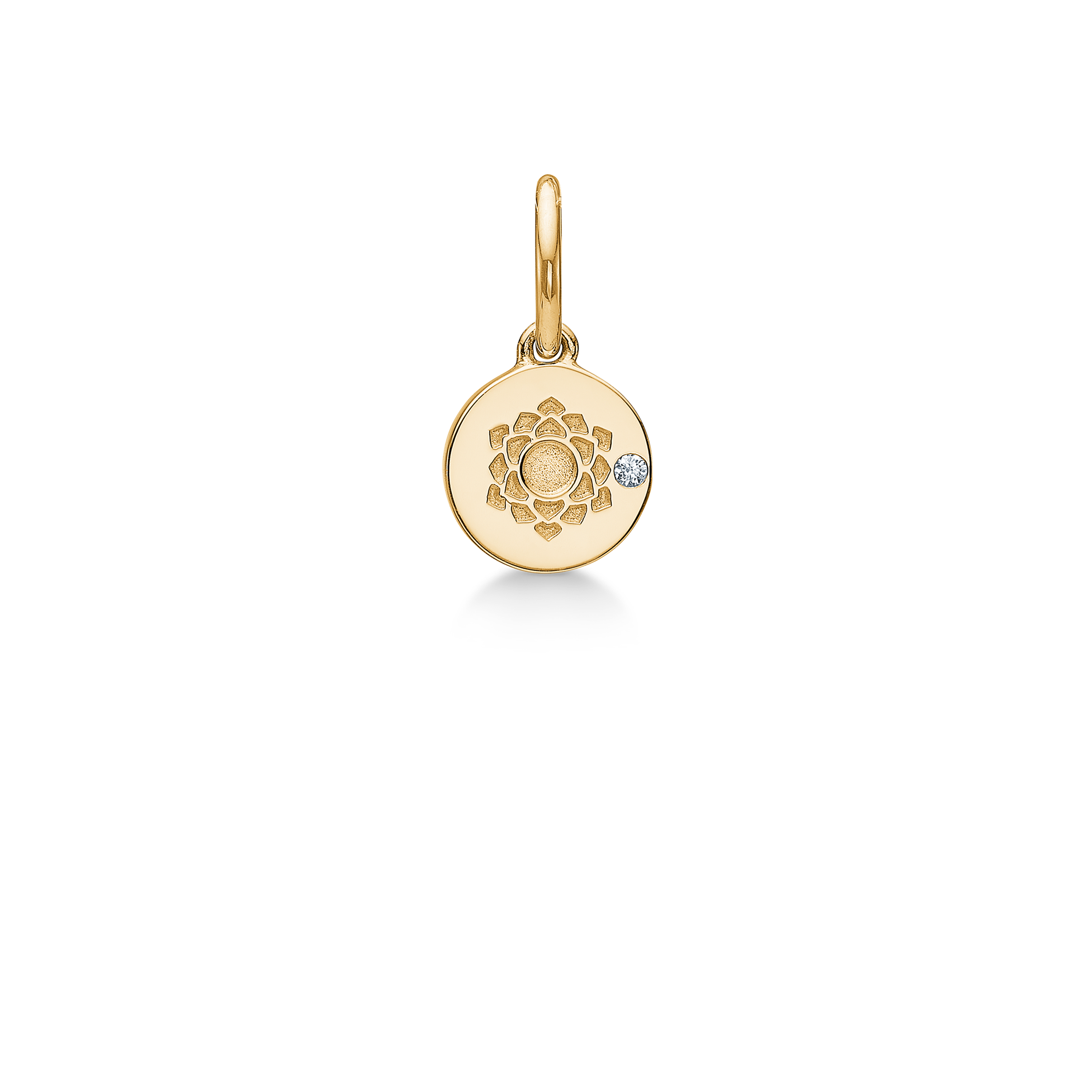 Inner Peace Crown Chakra Pendant - 18kt Yellow Gold