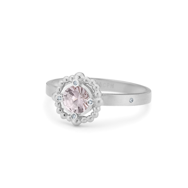 Orbit Rose Ring - 18kt White Gold