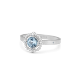 Orbit Blue Ring - 18kt White Gold