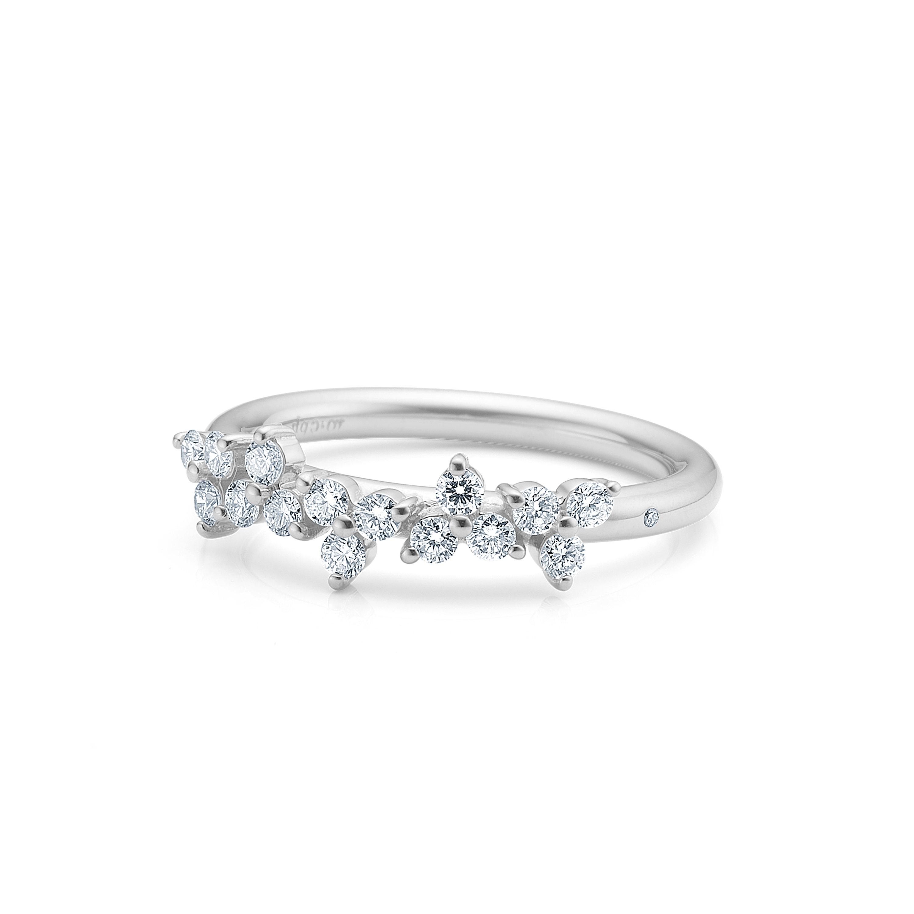 Fryd Diamond Ring L - 18kt White Gold