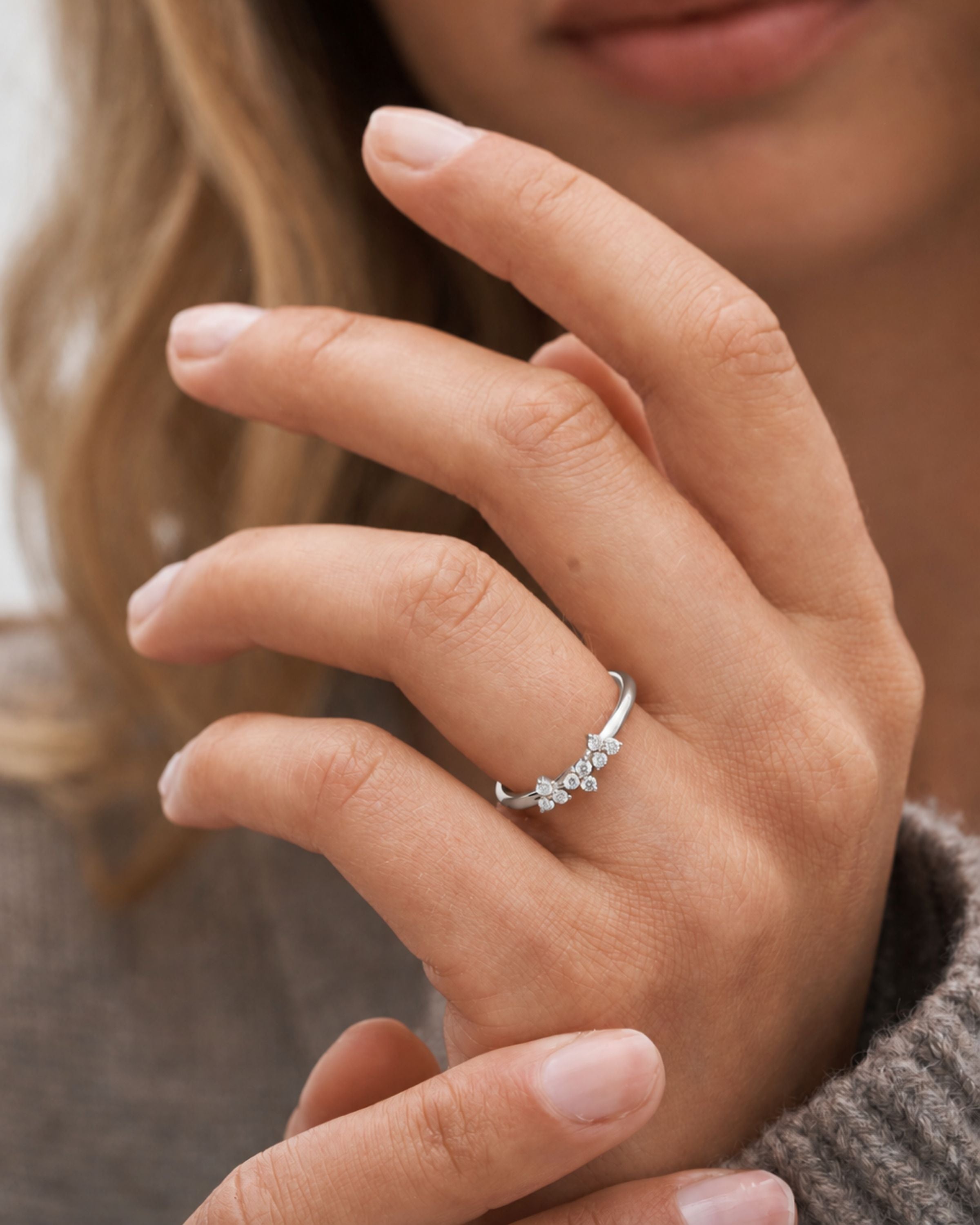 Fryd Diamond Ring M - 18kt White Gold