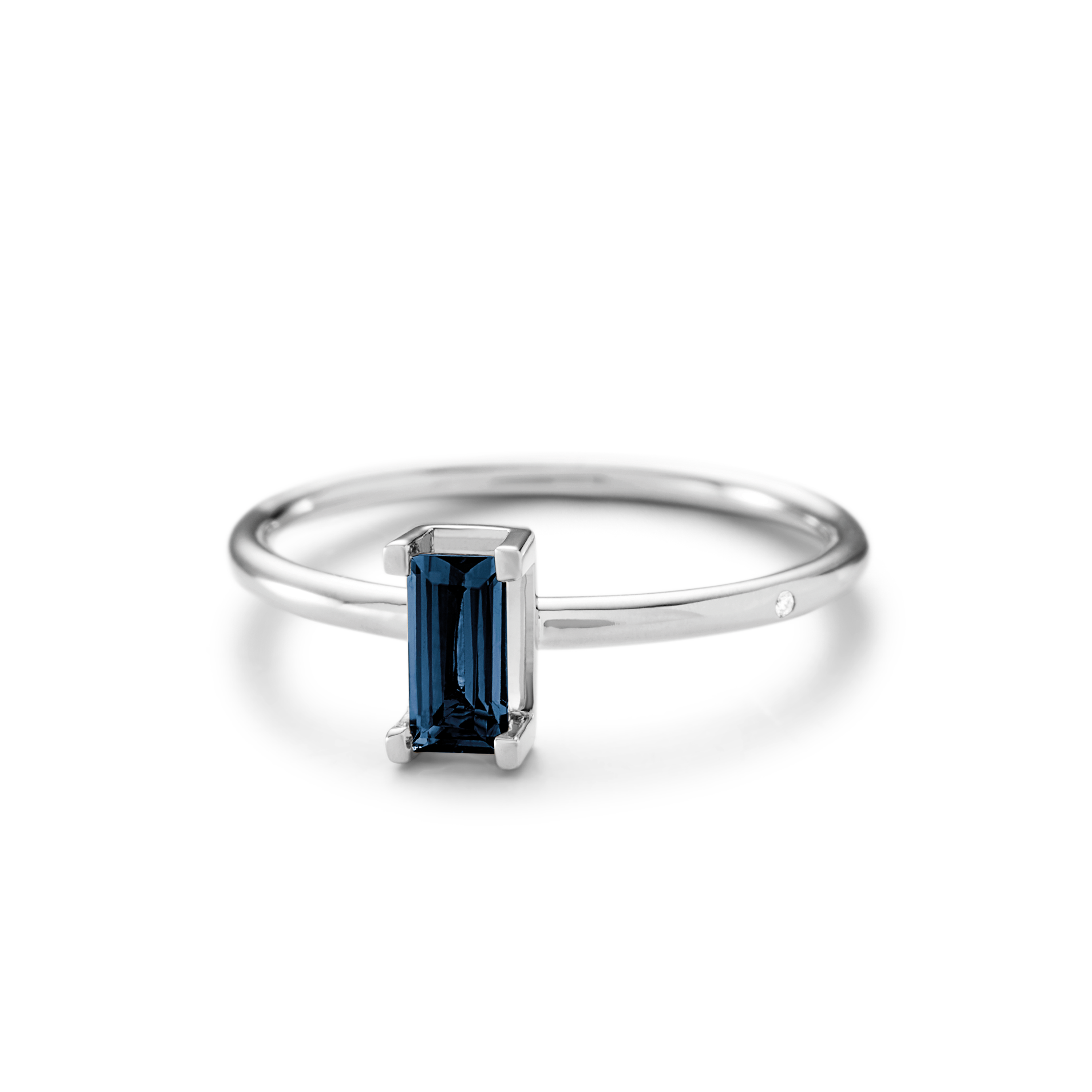Nord London Blue Ring S Turned - 18kt White Gold