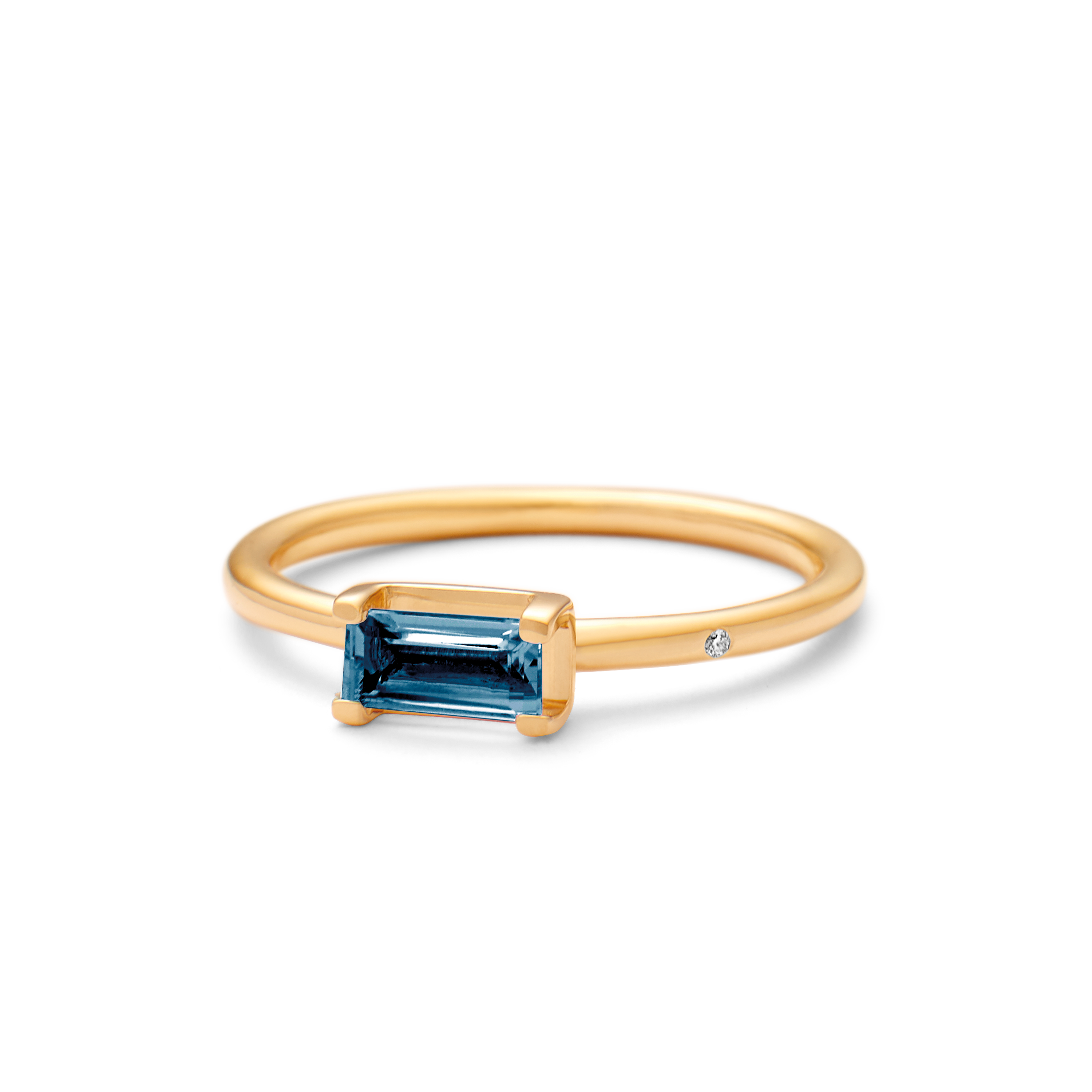 Nord London Blue Ring S - 18kt Yellow Gold
