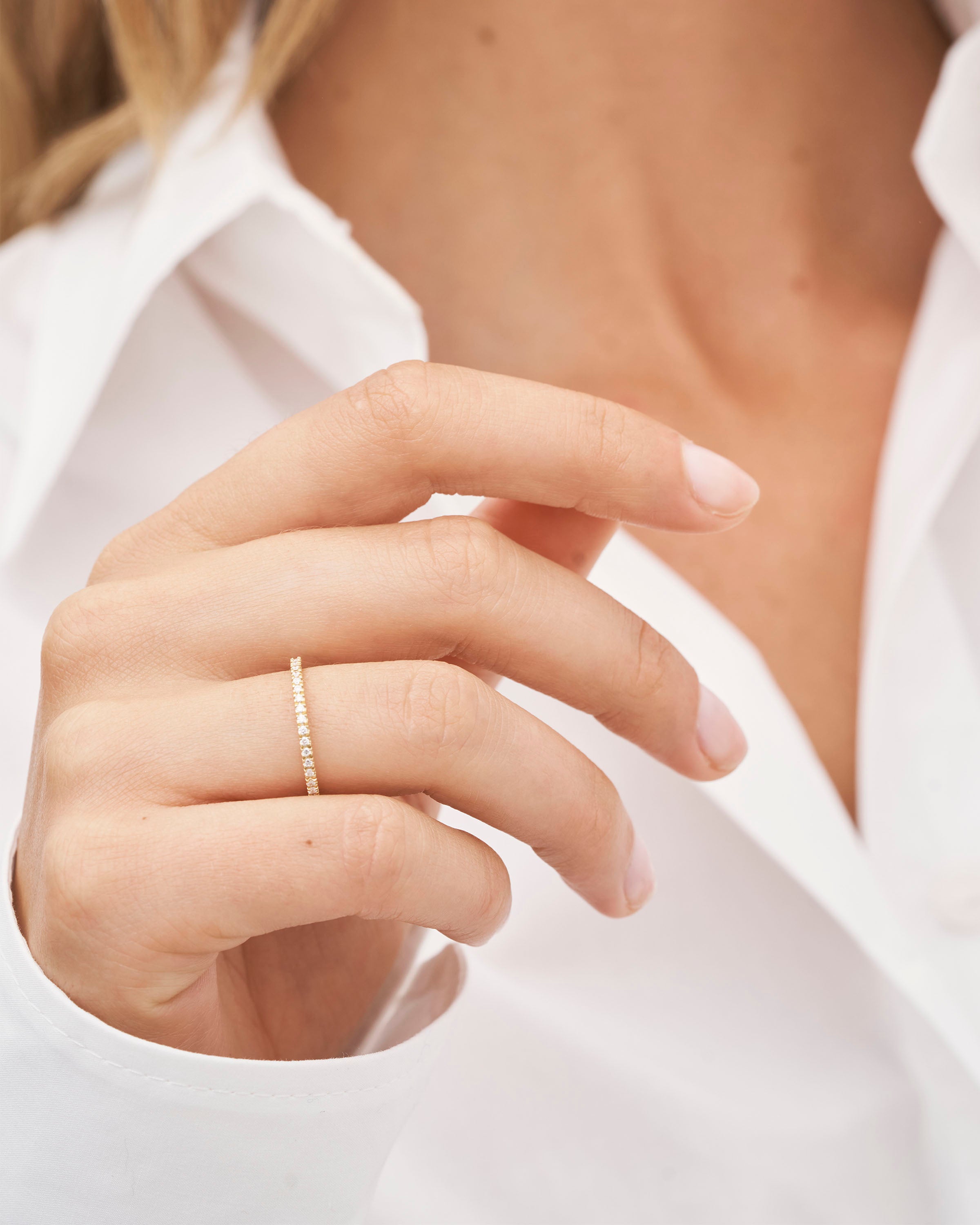 Rock Classic diamond ring - 18kt Yellow Gold