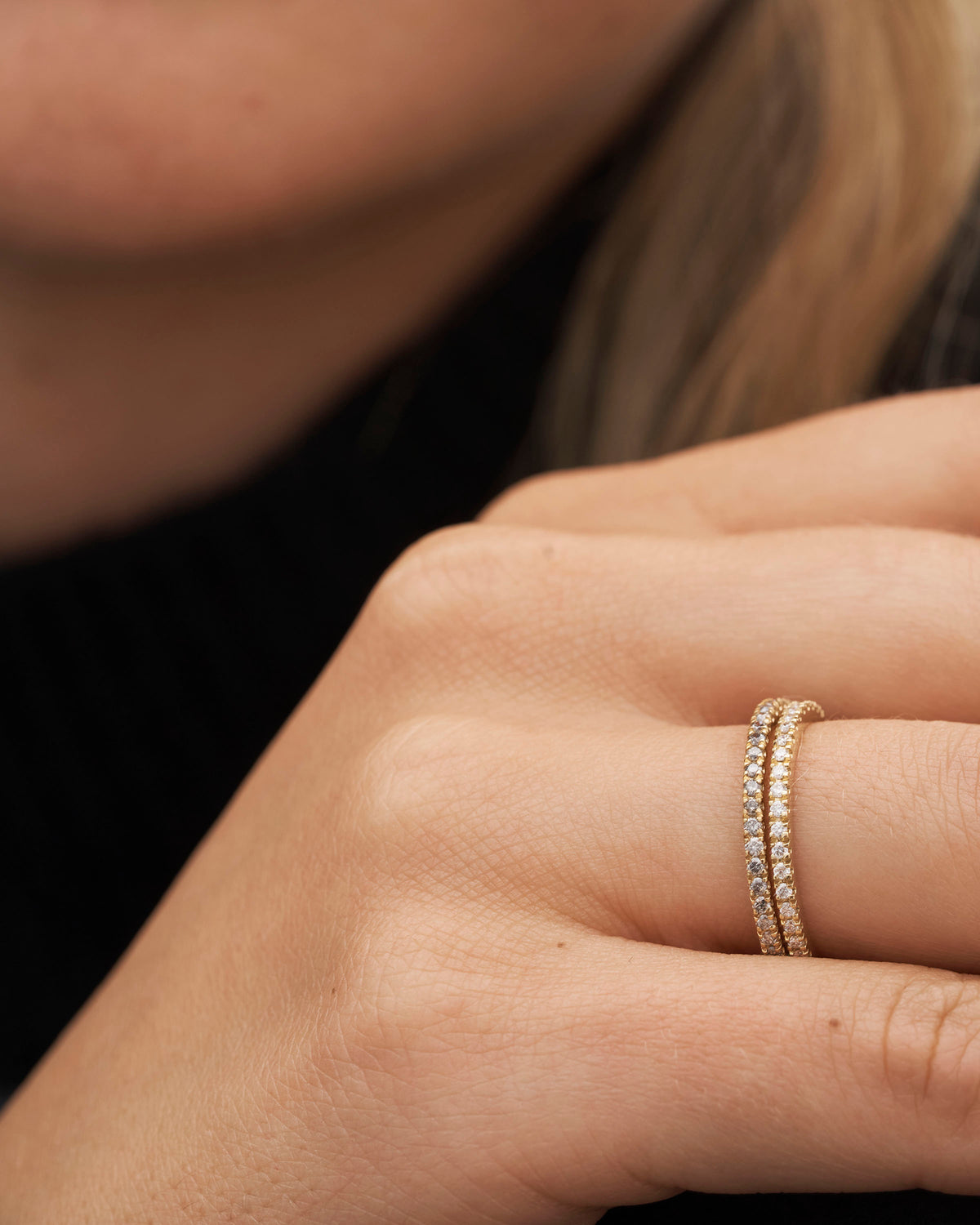 Rock Classic diamond ring - 18kt Yellow Gold