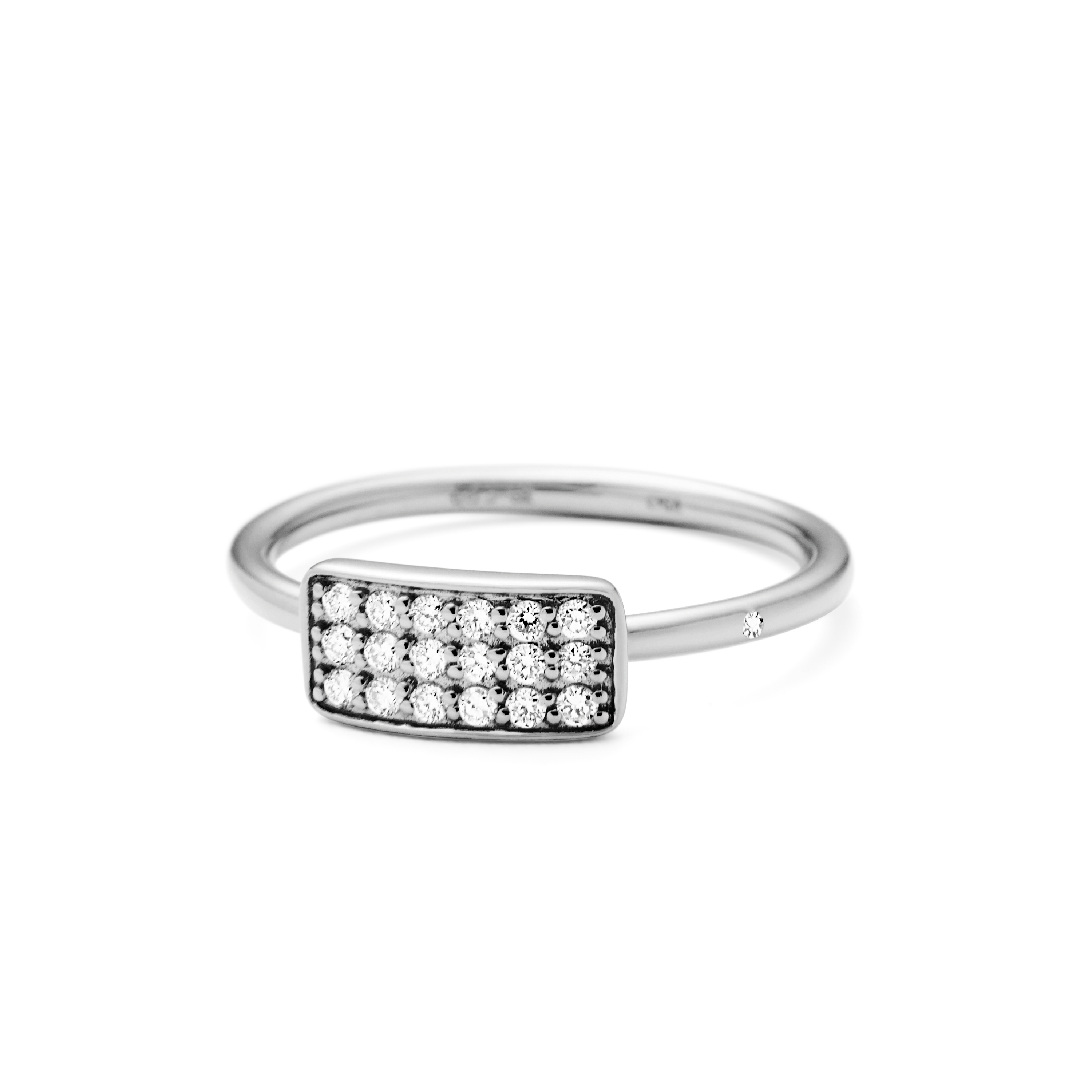 Square Diamond Ring - 18kt White Gold
