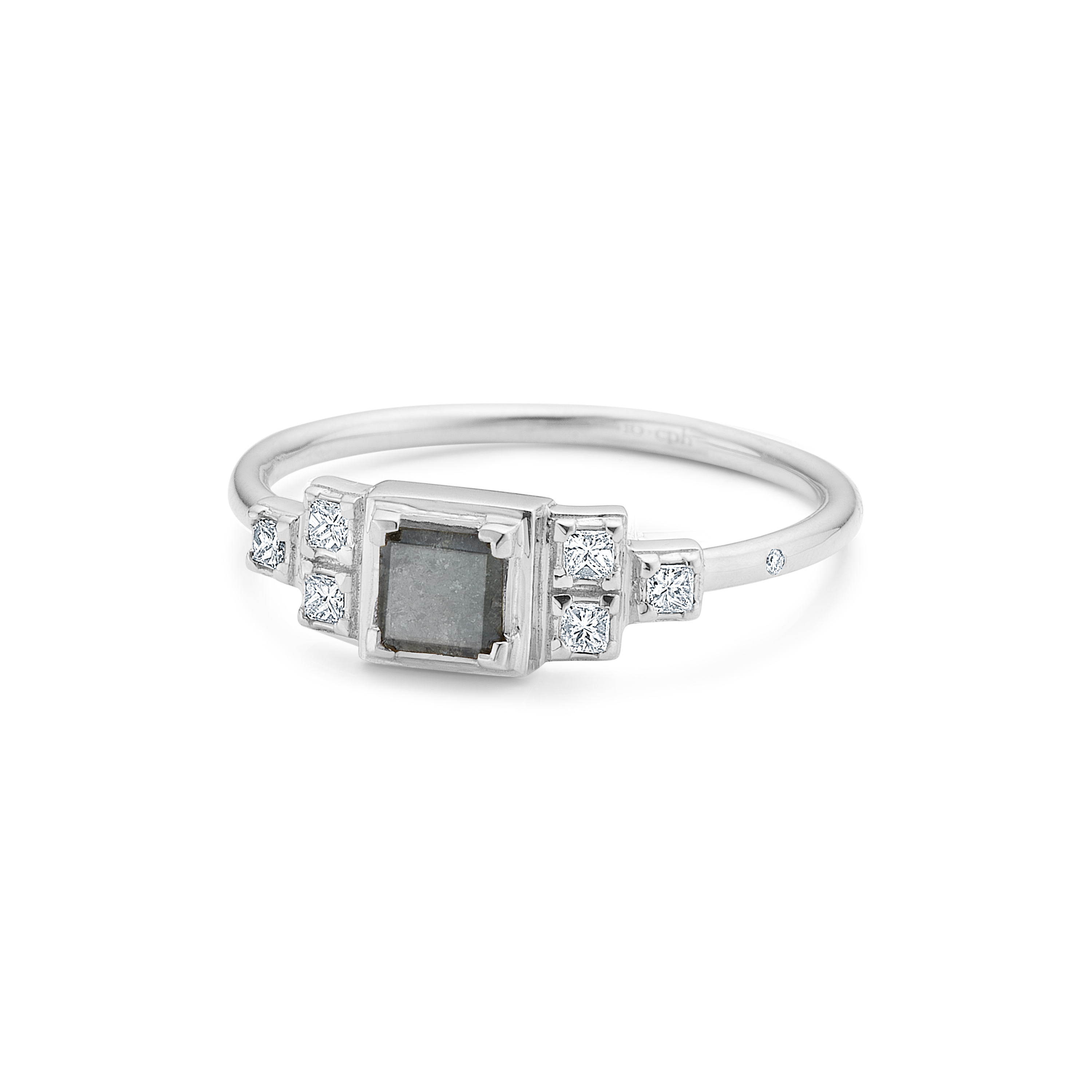 Raw Classic Diamond Ring - 18kt White Gold