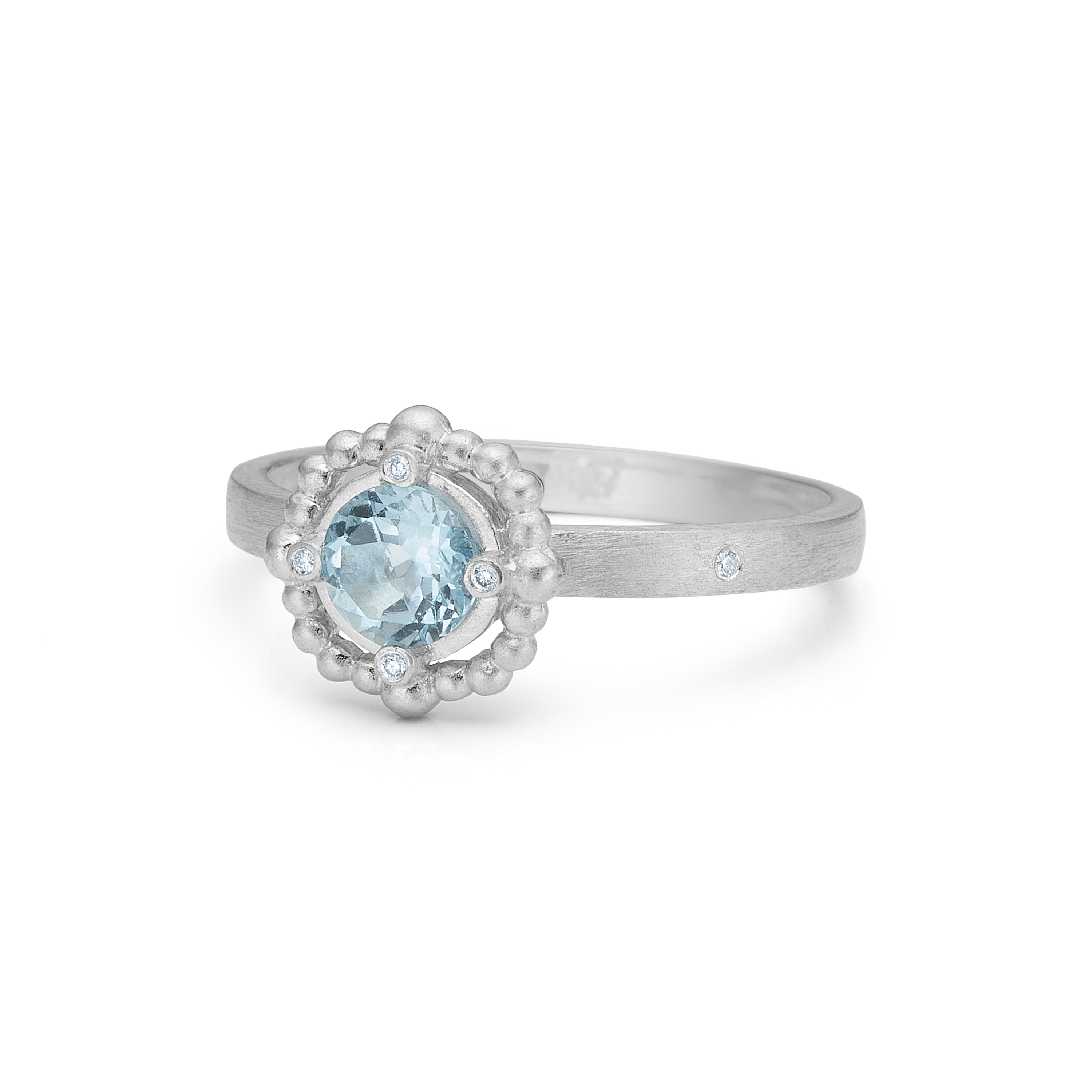 Orbit Blue Ring - 18kt White Gold