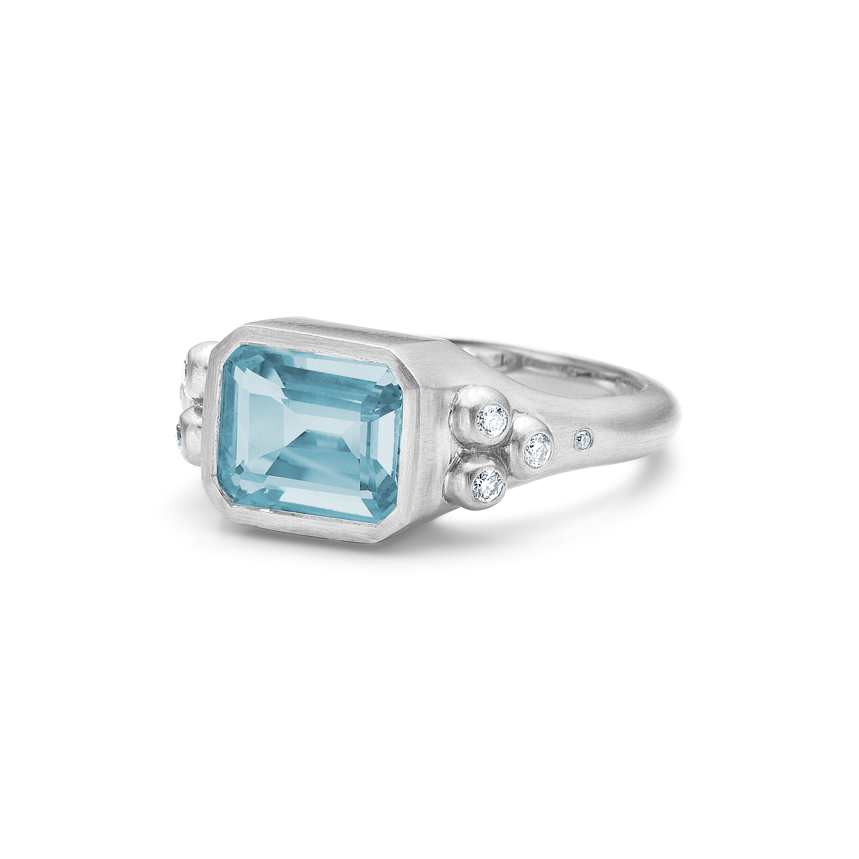 Orbit Octagon ring - 18kt White Gold