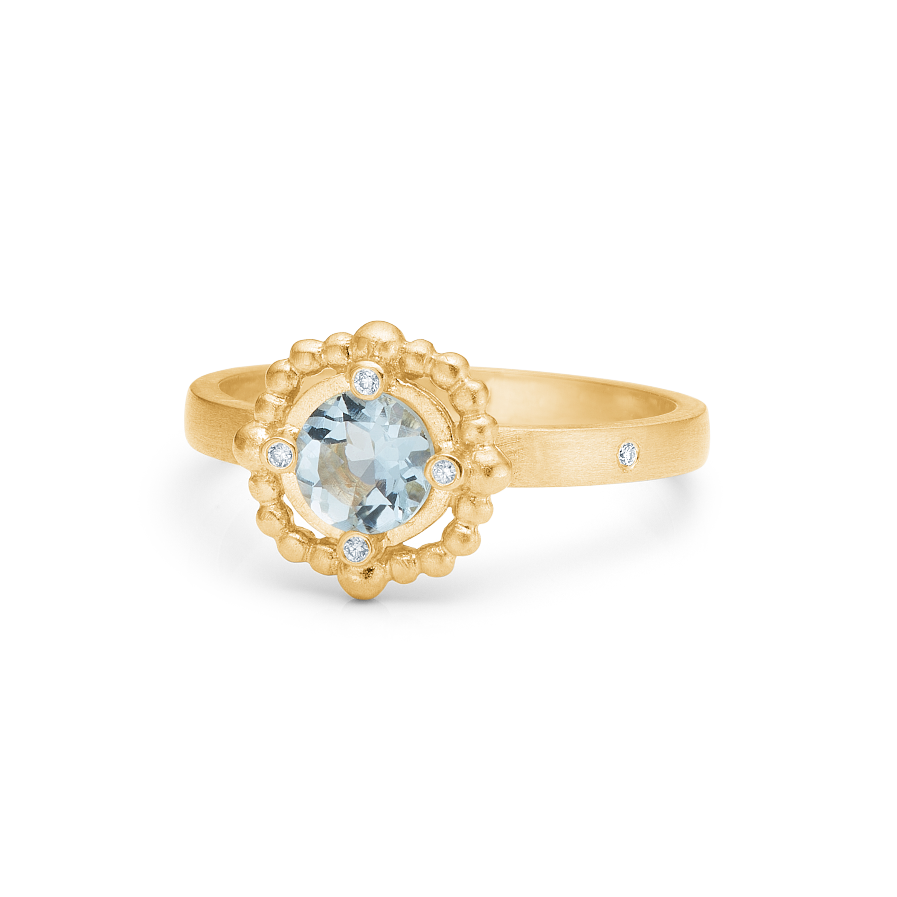 Orbit Blue Ring - 18kt Yellow Gold