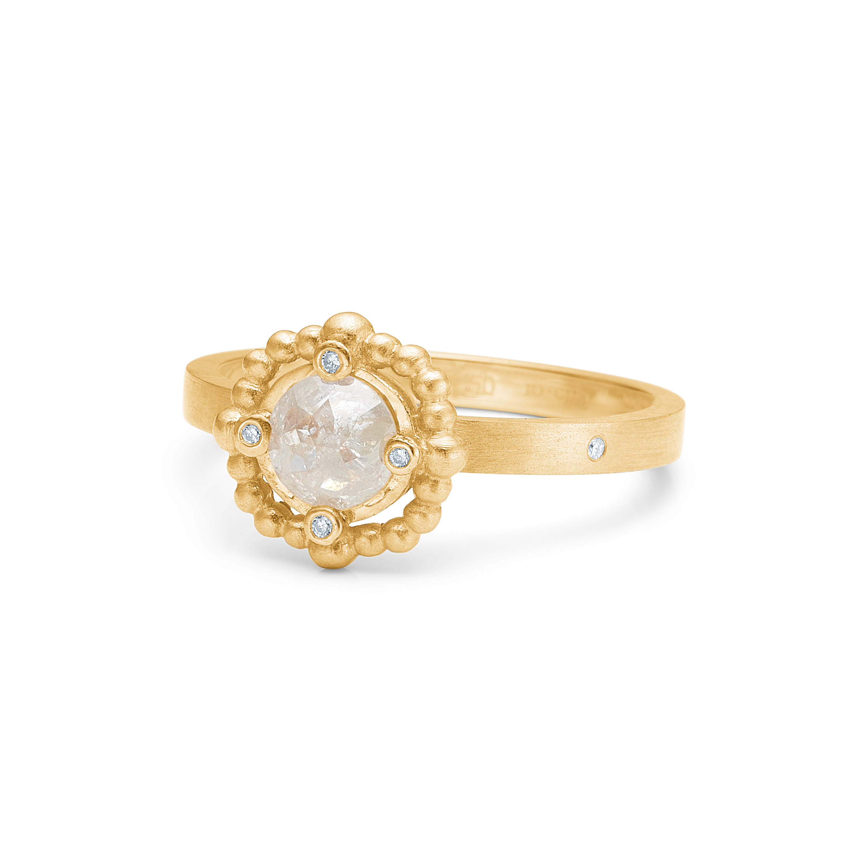 Orbit Grey Diamond Ring - 18kt Yellow Gold