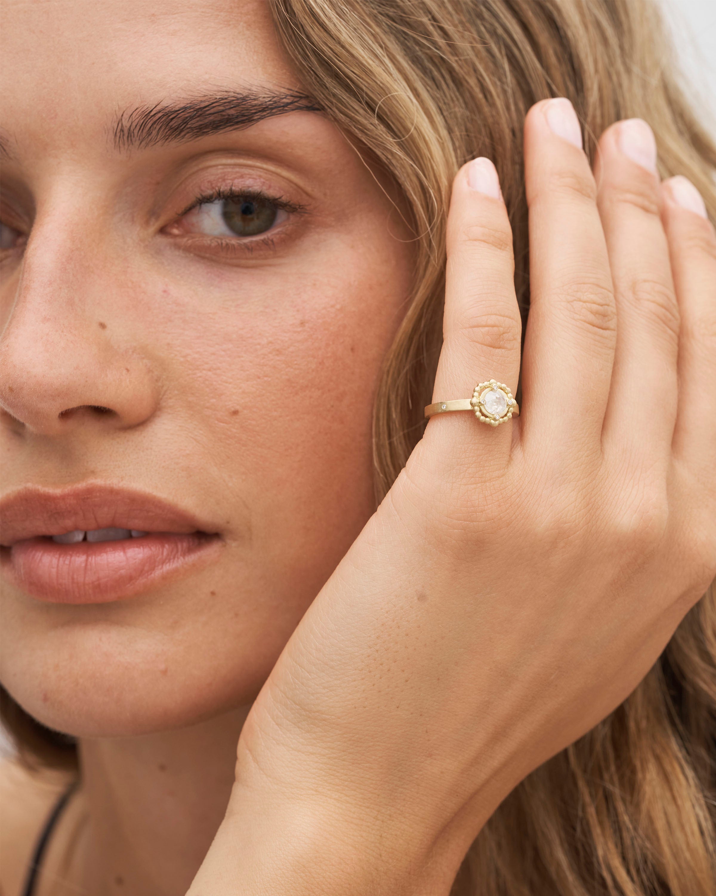 Orbit Grey Diamond Ring - 18kt Yellow Gold
