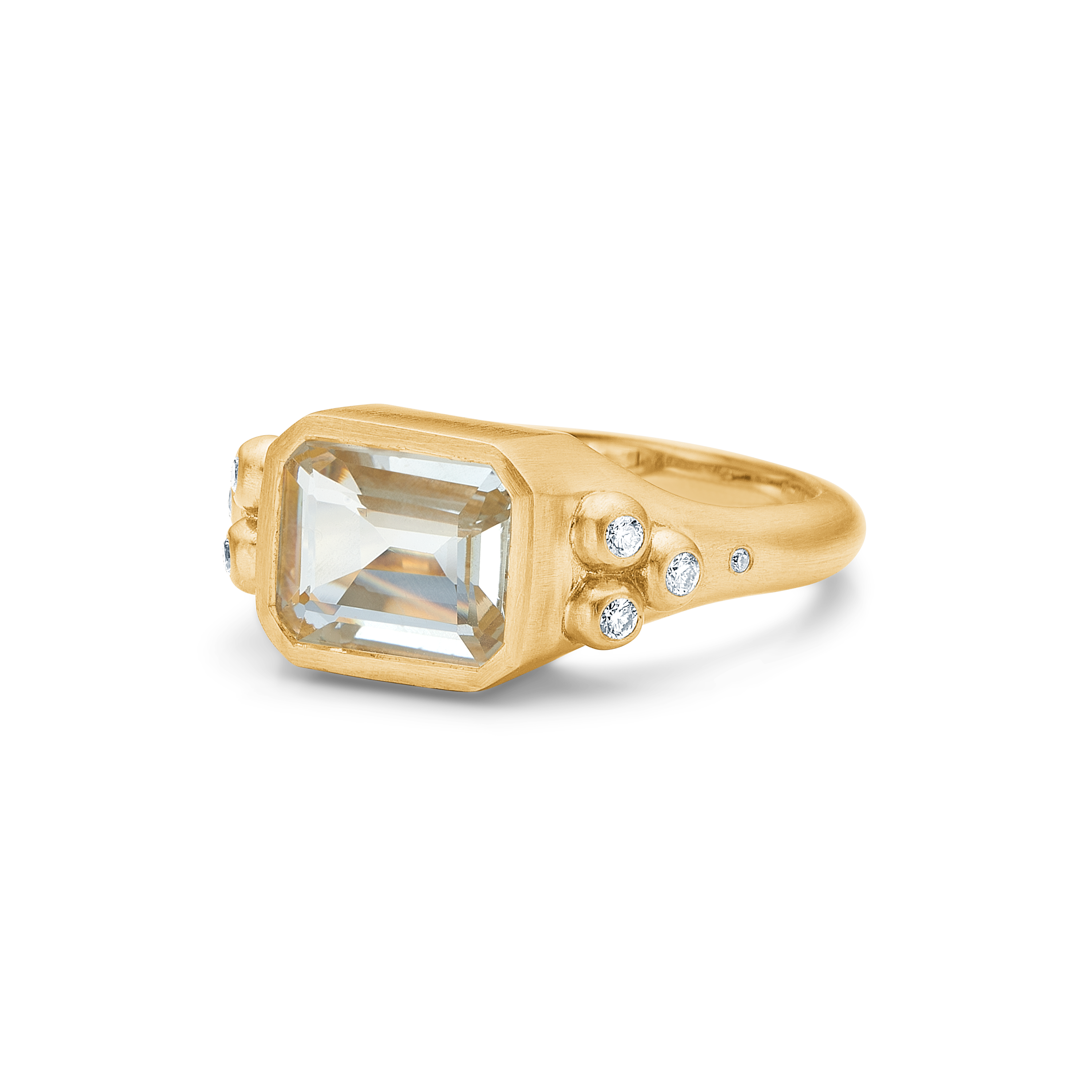 Orbit Octagon ring - 18kt Yellow Gold