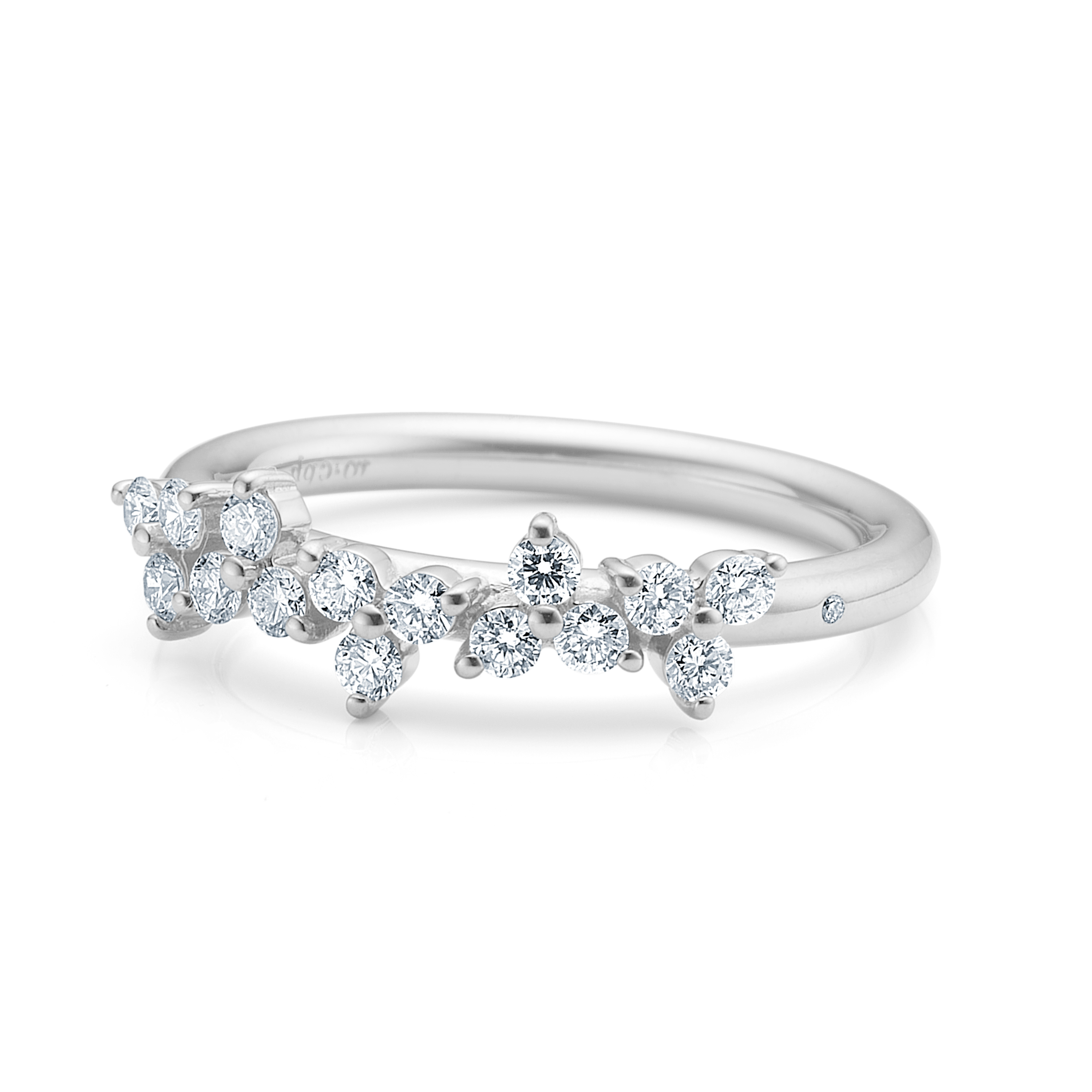 Fryd Diamond Ring L - 18kt White Gold